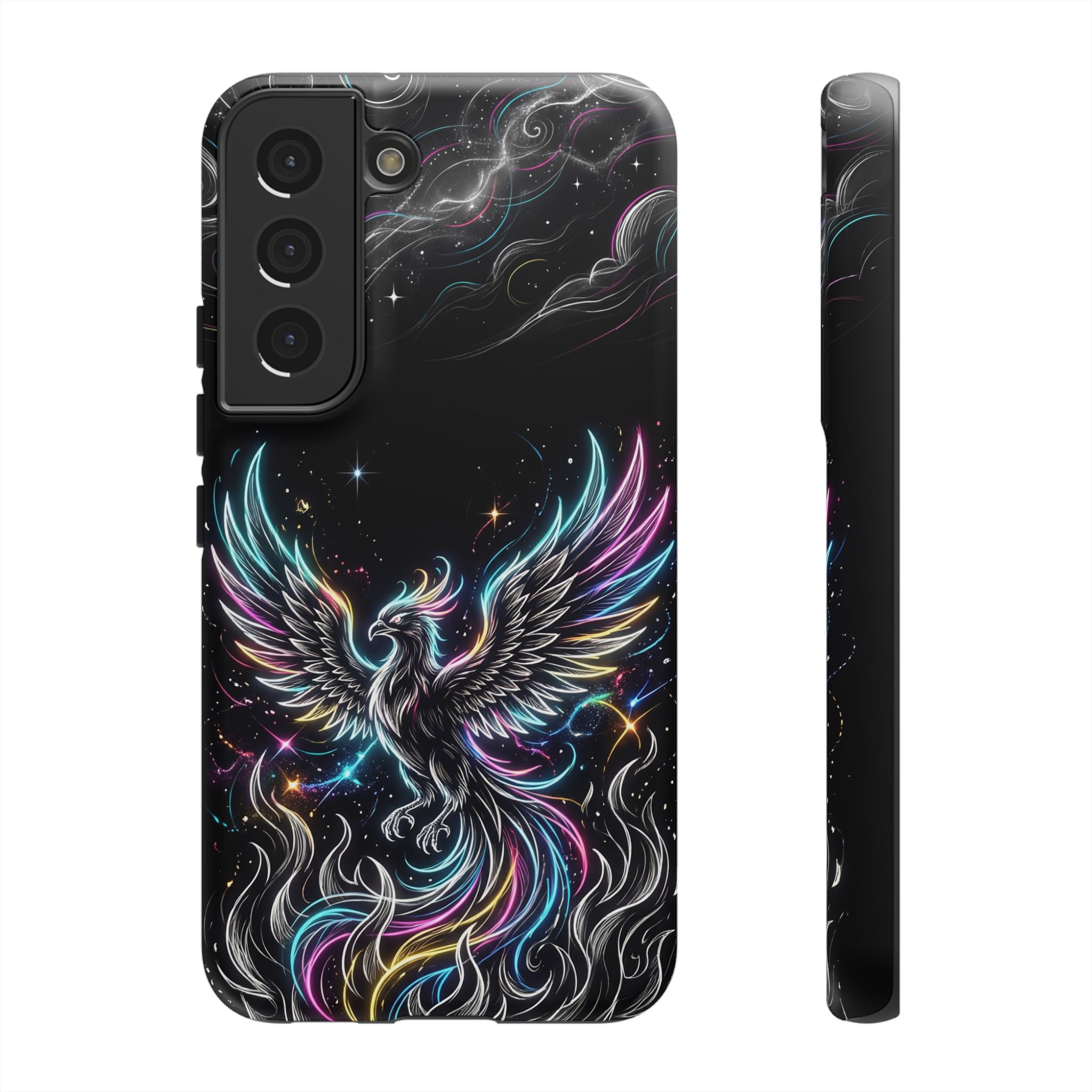 Colorful Neon Phoenix Tough Samsung Galaxy Phone Case