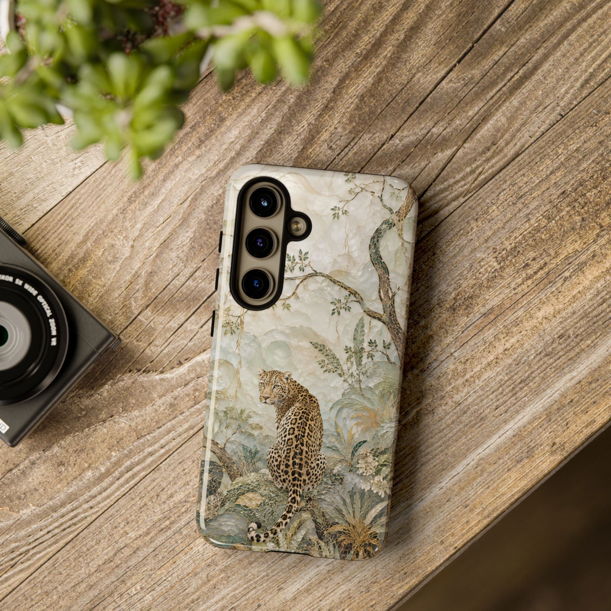 Leopard Floral Samsung Galaxy Phone Case | Vintage BotanicaliPhone Case