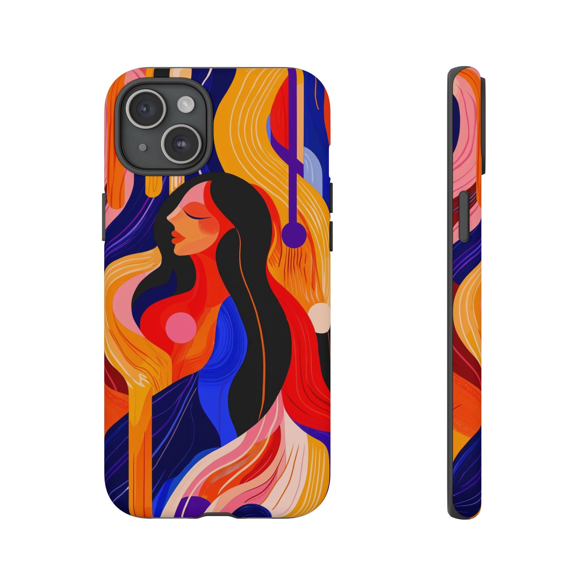 Abstract Colourful Woman iPhone Tough Case | Vibrant Artistic