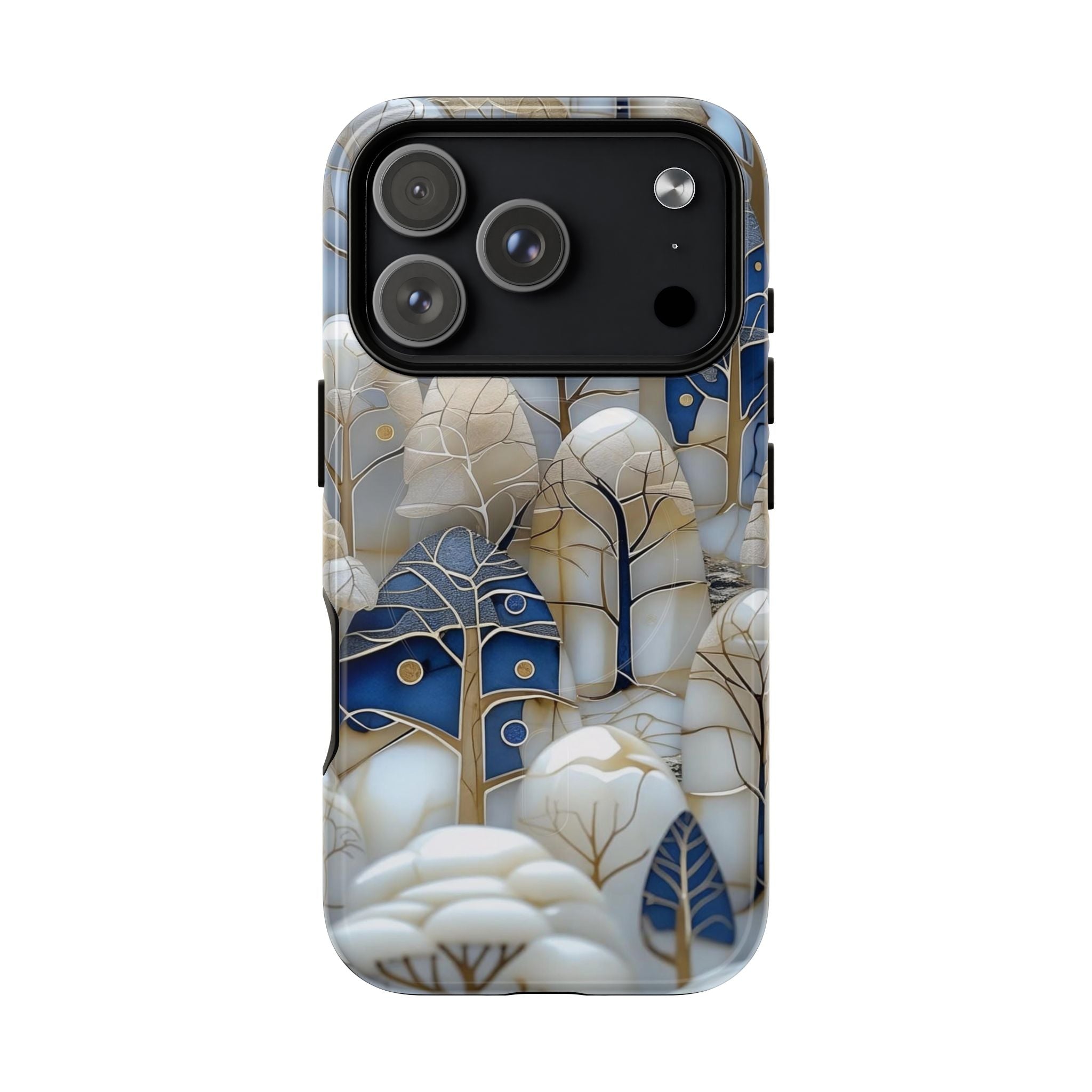 Blue Gold Forest Art MagSafe Case