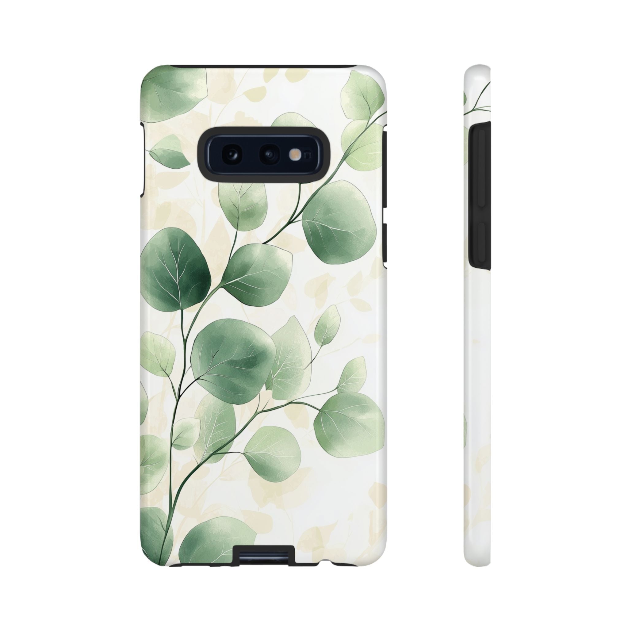 Botanical Eucalyptus Tough Samsung Galaxy Phone Case | Green Watercolour Leaf