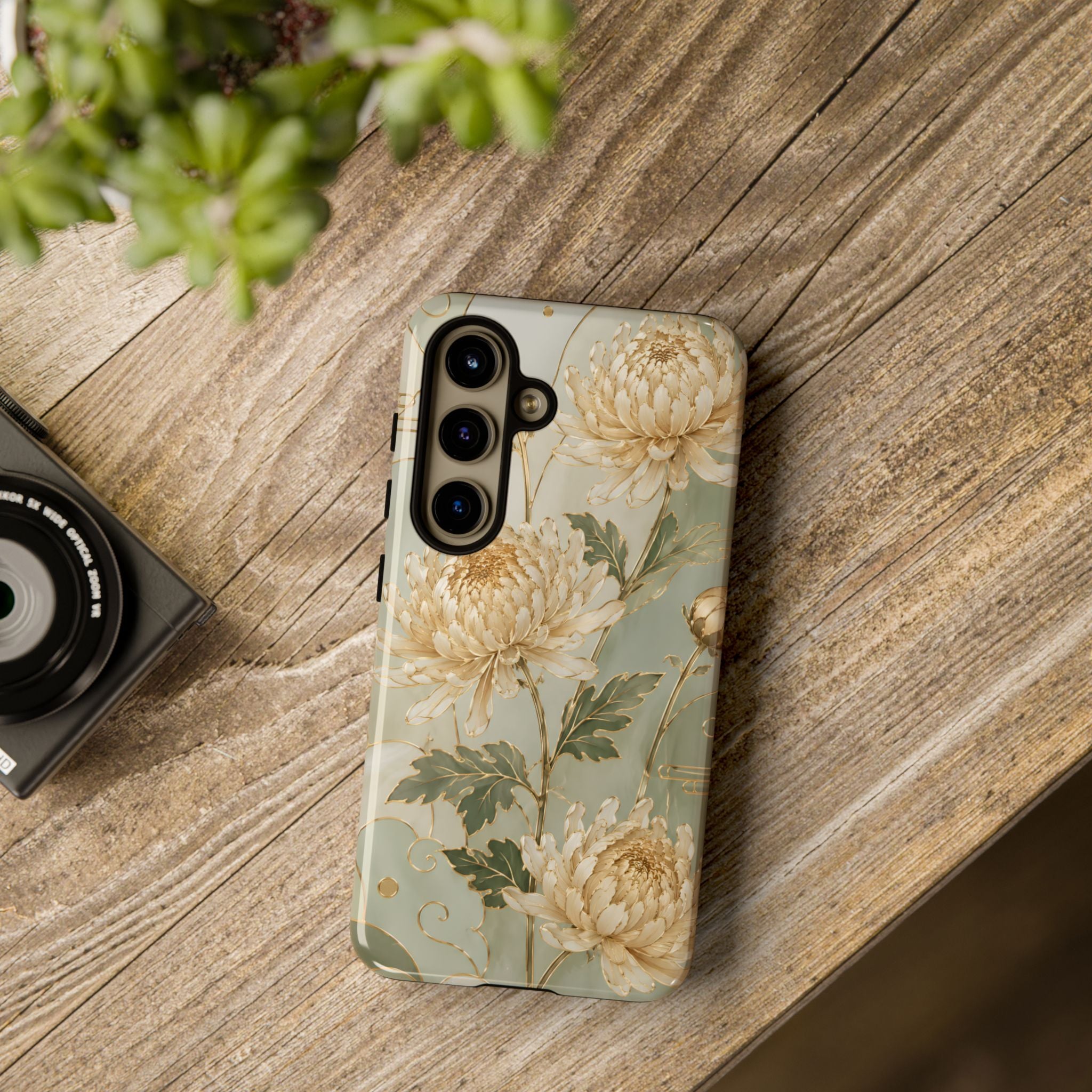 Chrysanthemum Samsung Galaxy Phone Case | Vintage Floral Phone Case