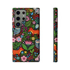 Floral Woodland Samsung Galaxy Phone Case | Colourful Fox & Owl Protective Cover