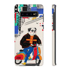 Bulldog Vespa Samsung Galaxy Phone Case | Retro Scooter Dog Protective Cover