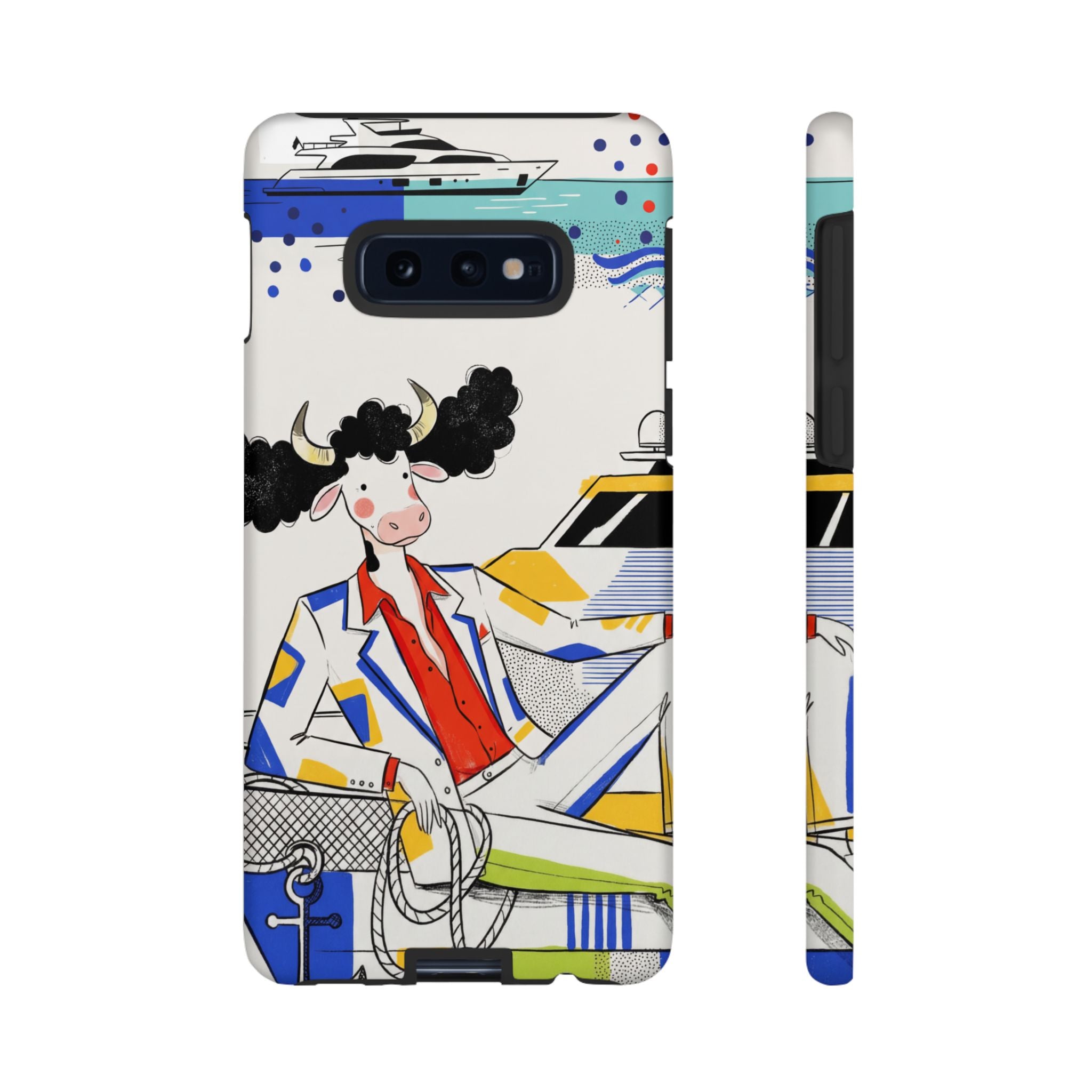 Nautical Cow Graphic Protective Samsung Galaxy Phone Case