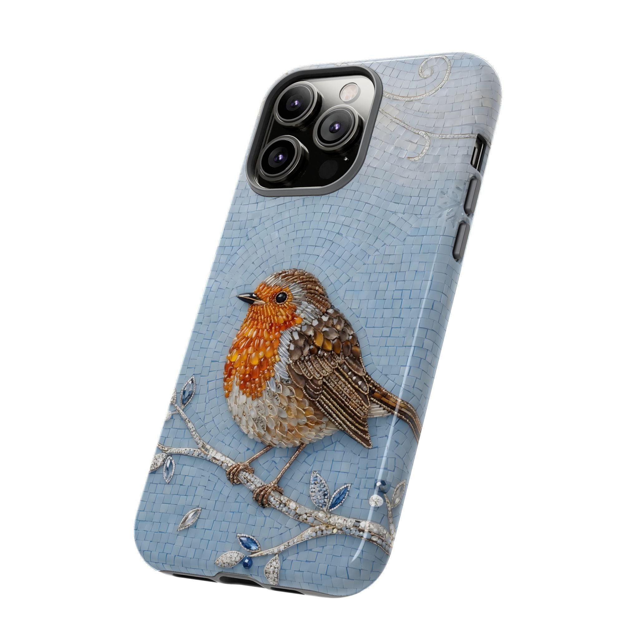 Robin Winter iPhone Case — Protective Floral Bird Design
