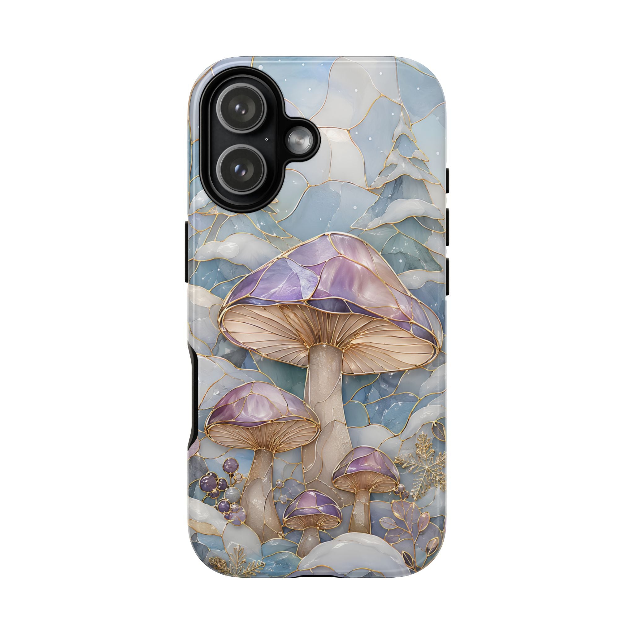 Iridescent Mushroom Illustration iPhone Case | Protective Hard Case