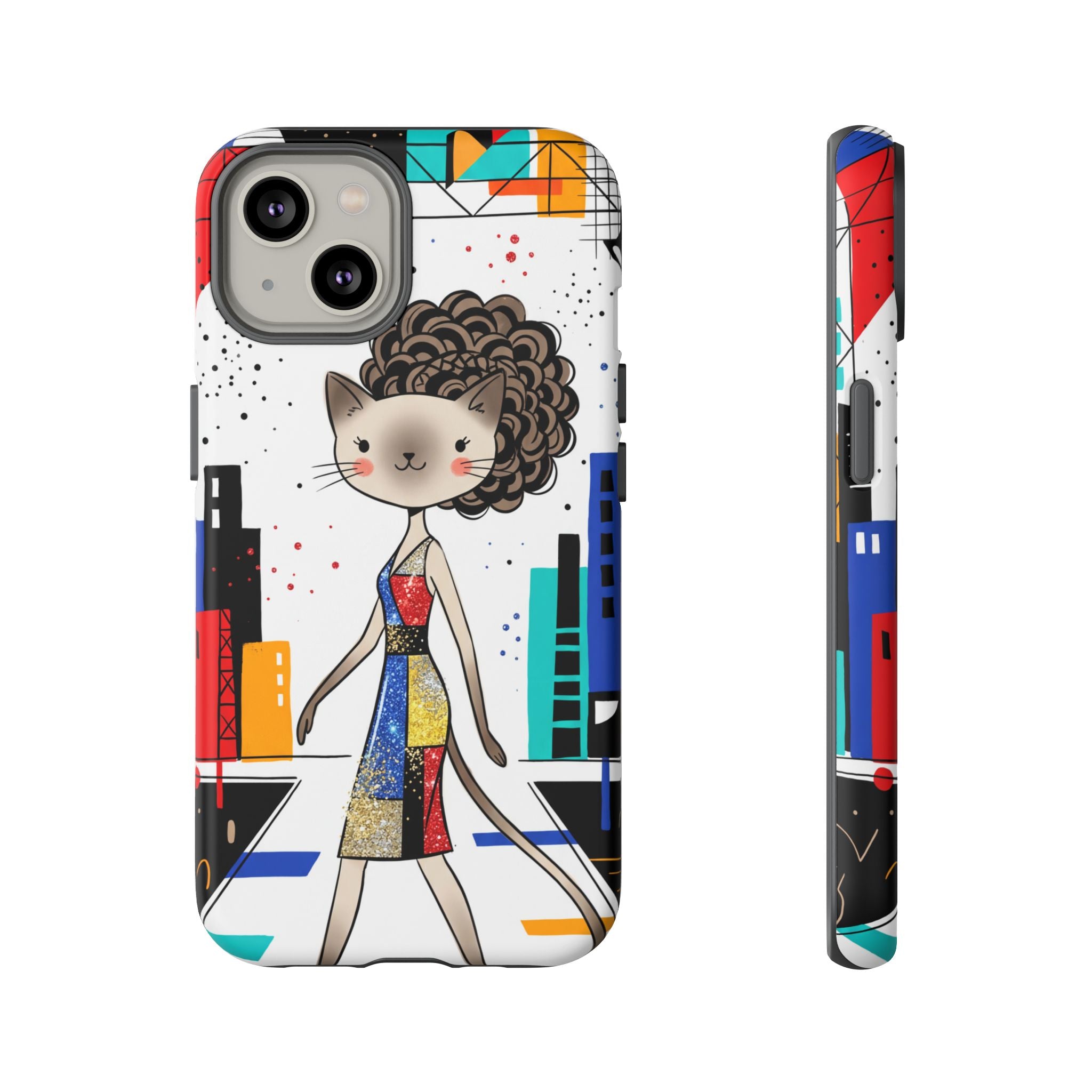 Catwalk City iPhone Case | Cute Fashion Cat