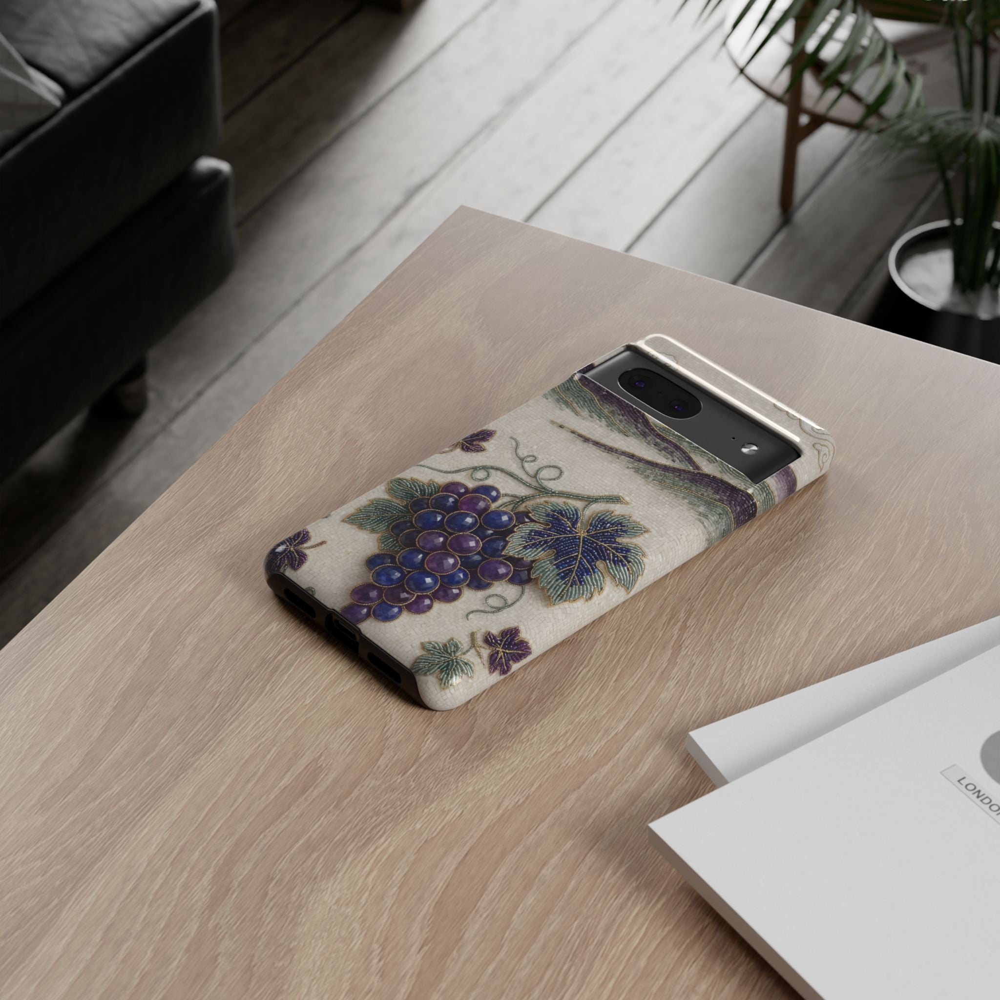 Vintage Grape Google Pixel Phone Case – Botanical Vineyard Art Phone Cover