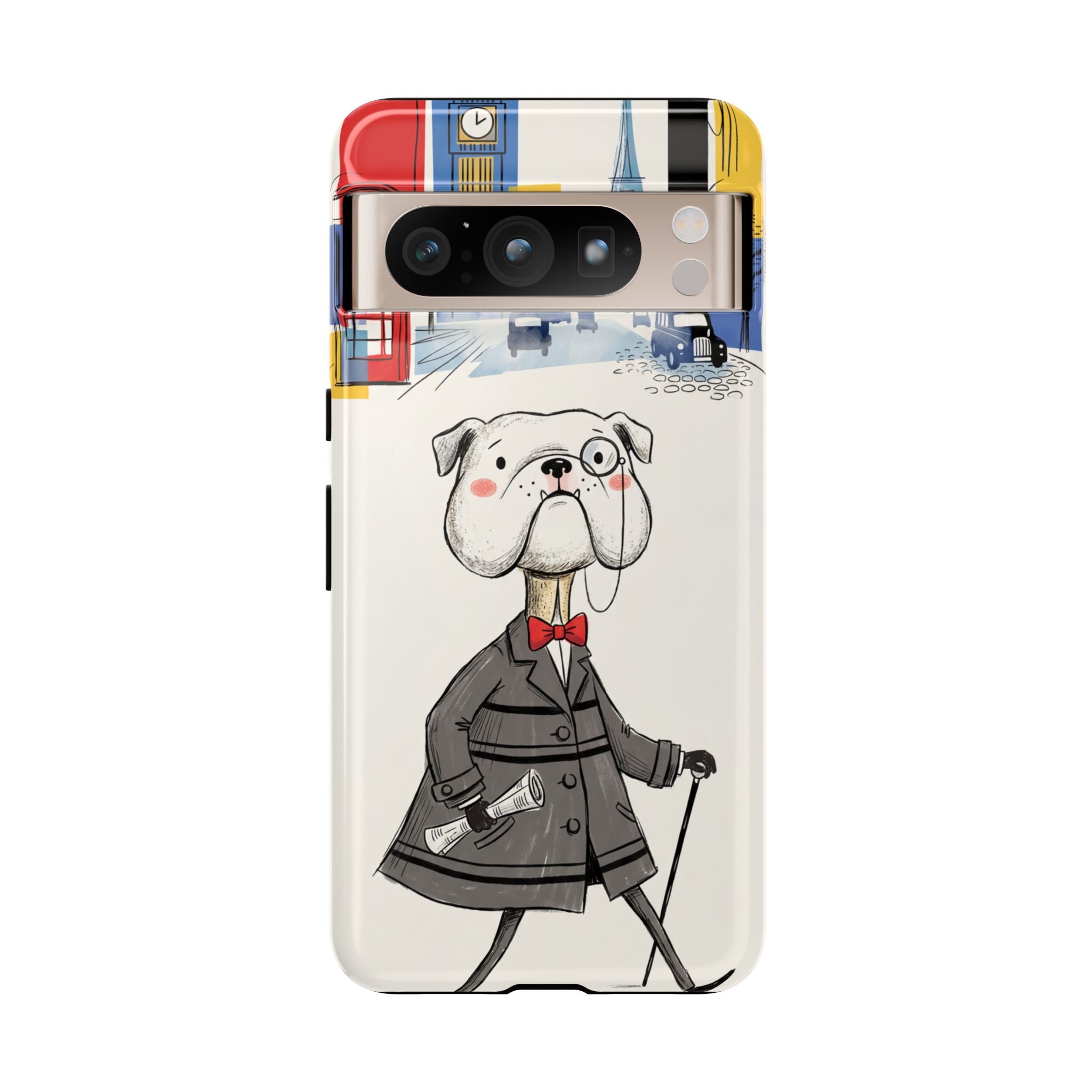 Vintage Dapper Gentleman Bulldog Google Pixel Phone Case