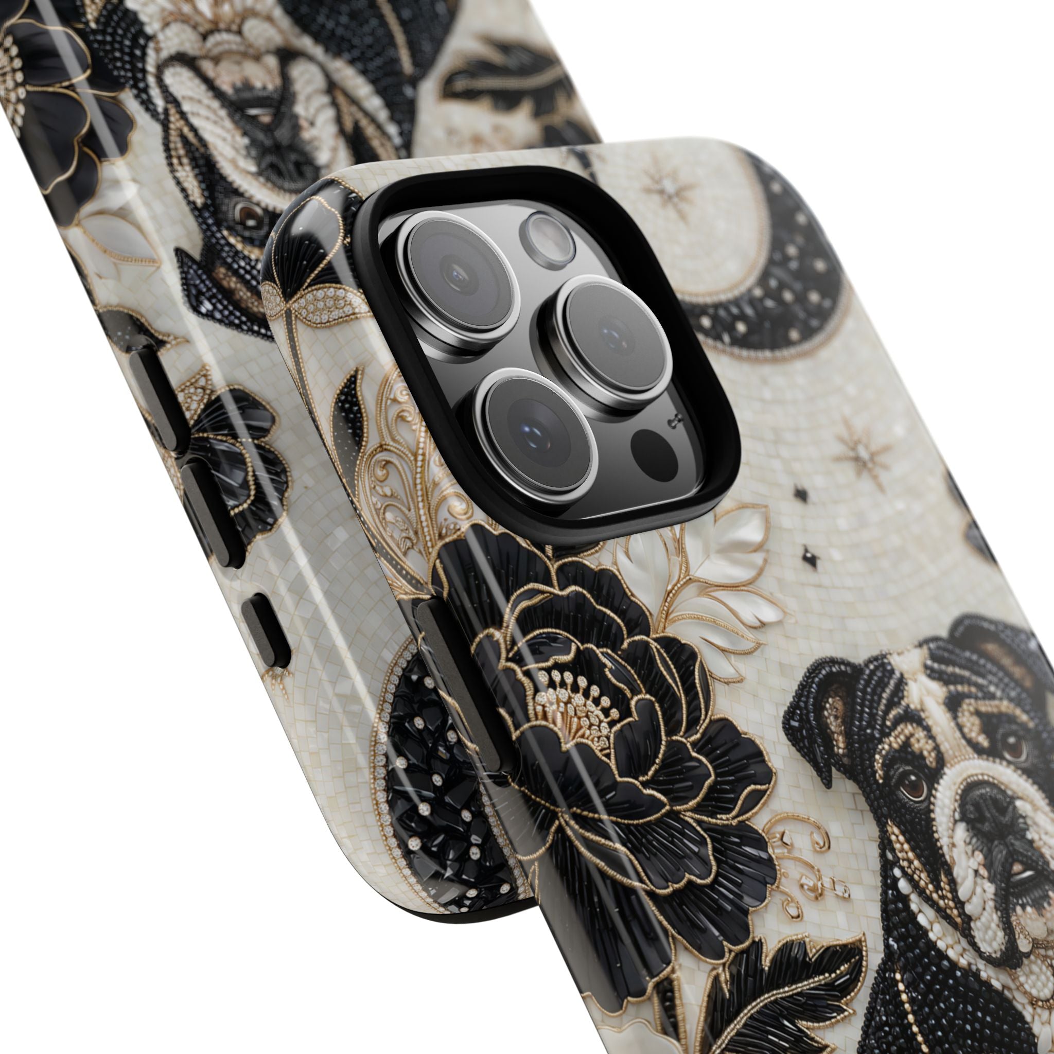 Bulldog Floral iPhone Case — Moon & Peony Protective Case