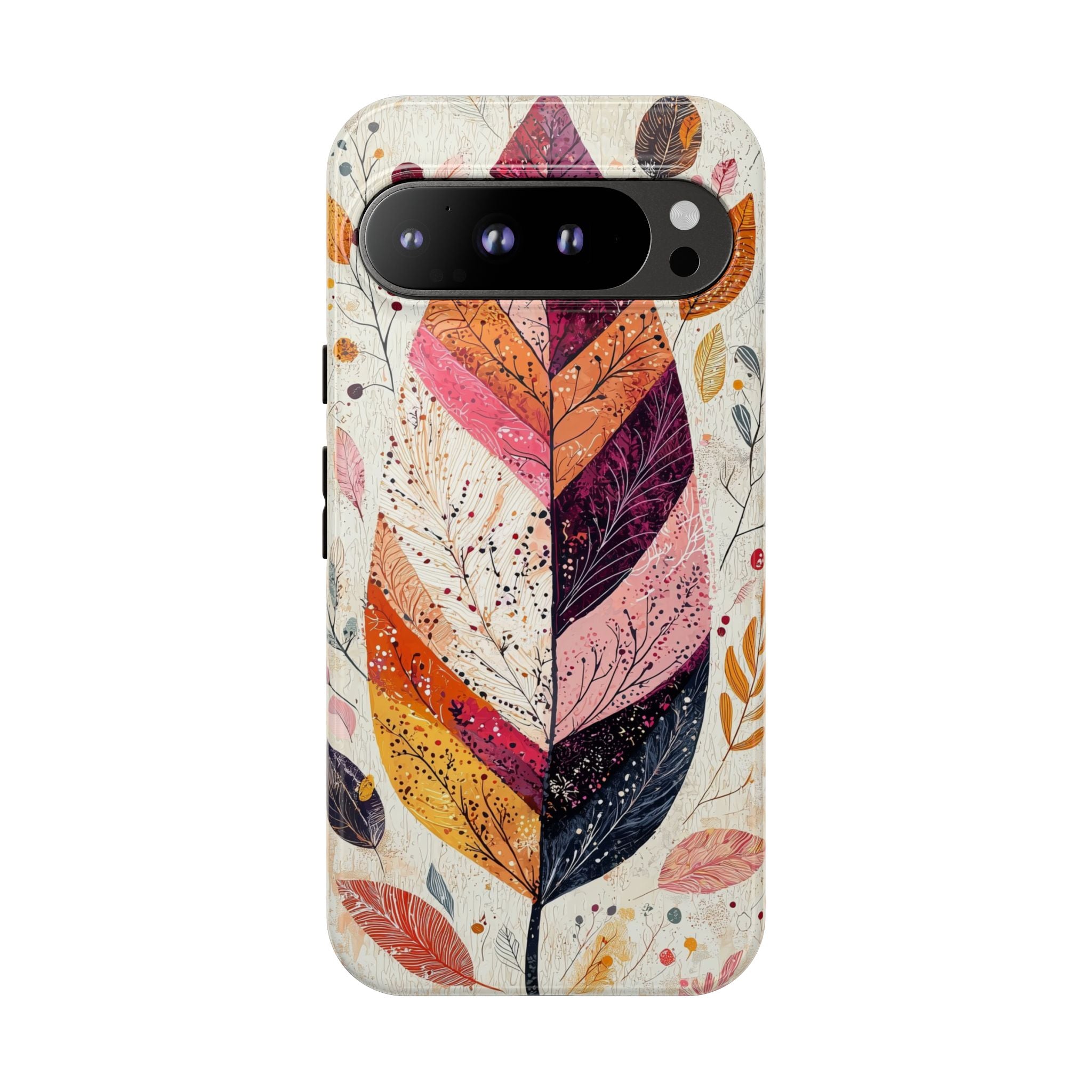 Autumn Leaf Tough Google Pixel Case | Watercolour Feathered Fall Design
