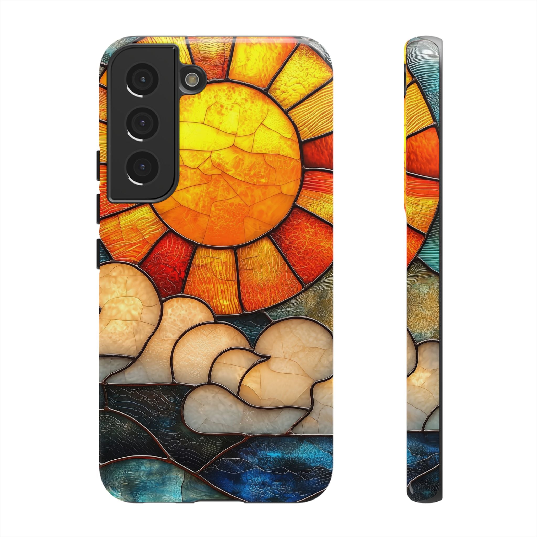 Stained Glass Sun & Clouds Samsung Galaxy Case
