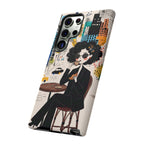 Paris Cafe Chic Samsung Galaxy Phone Case | Stylish Woman Illustration iPhone Cover