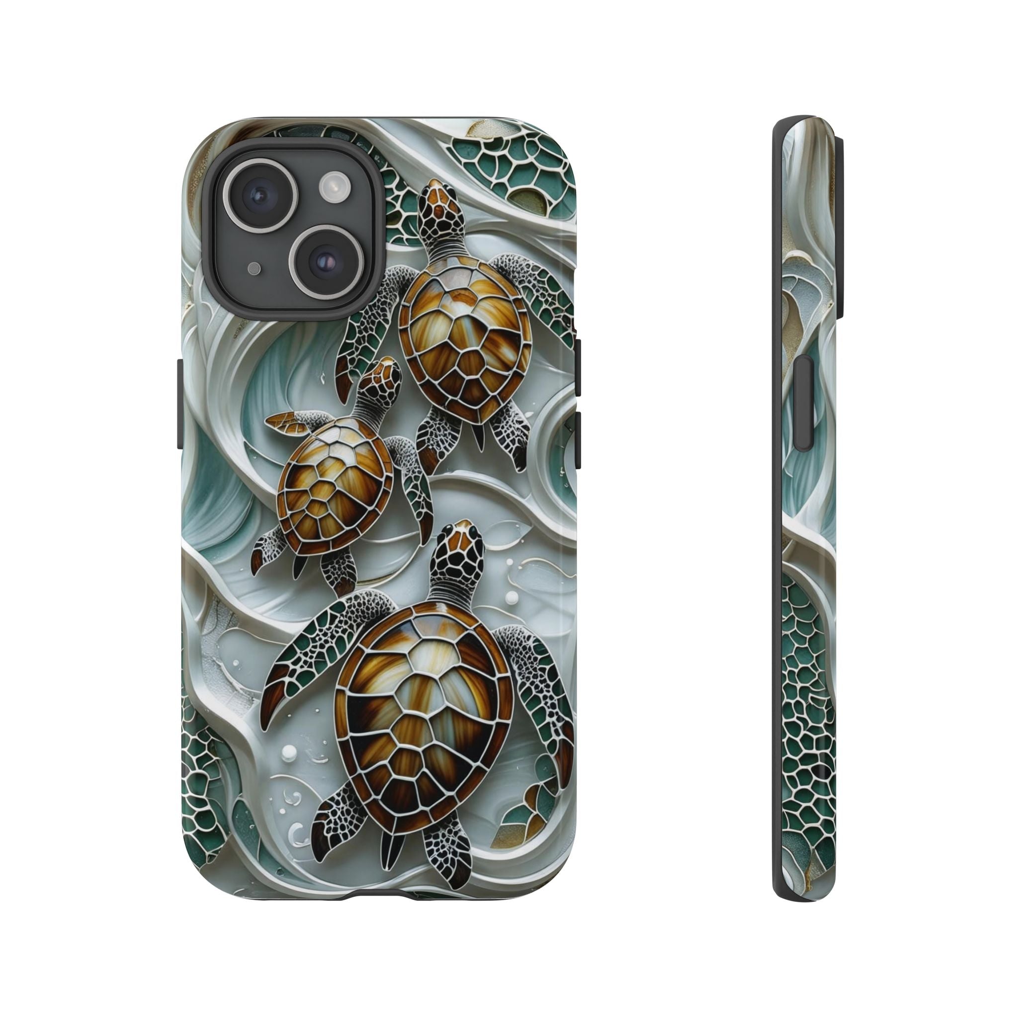 Sea Turtle Phone Case — Ocean Waves Protective iPhone Cover