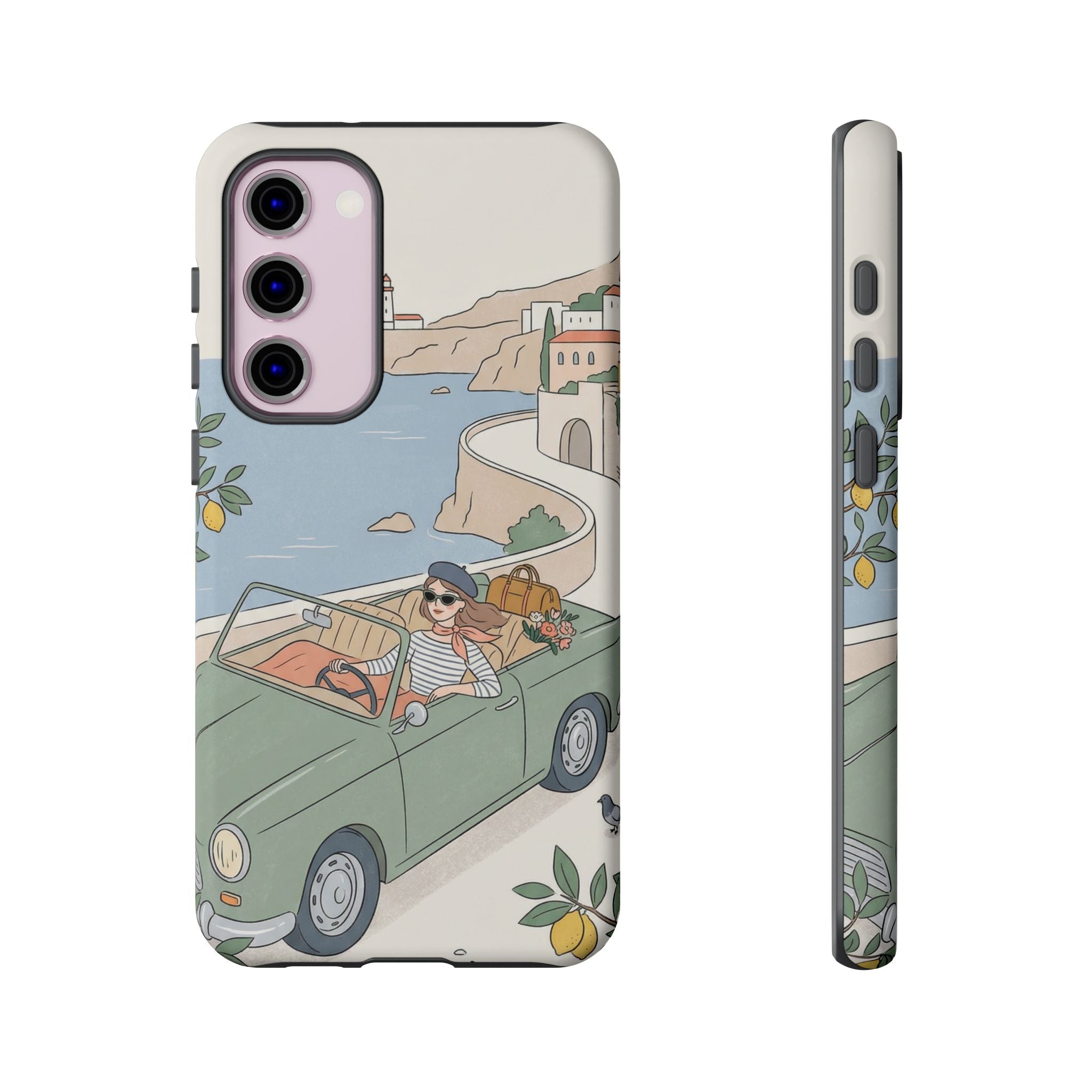 Retro Coastal Road Trip Design Samsung Galaxy Phone Case