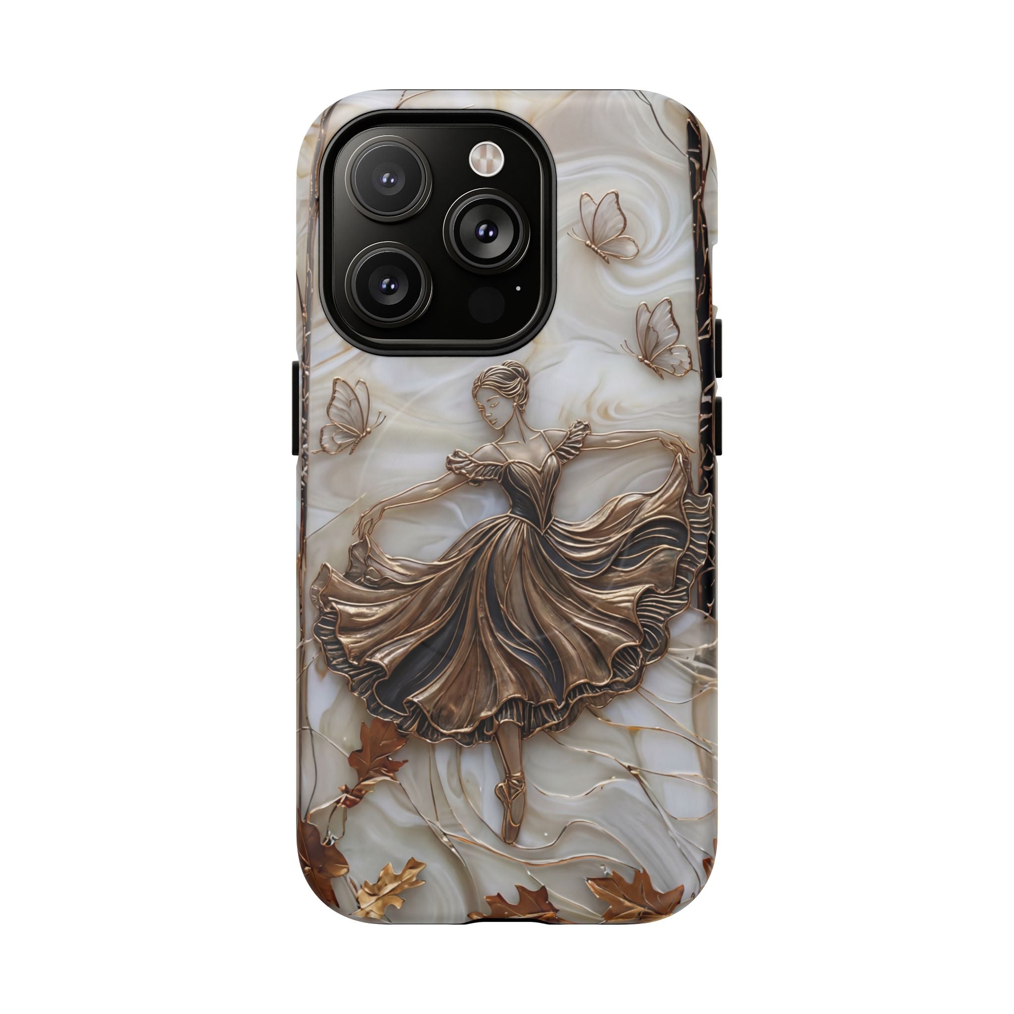 Ballet Dancer Tough MagSafe iPhone Case — Elegant Swirl Art Protective Cover