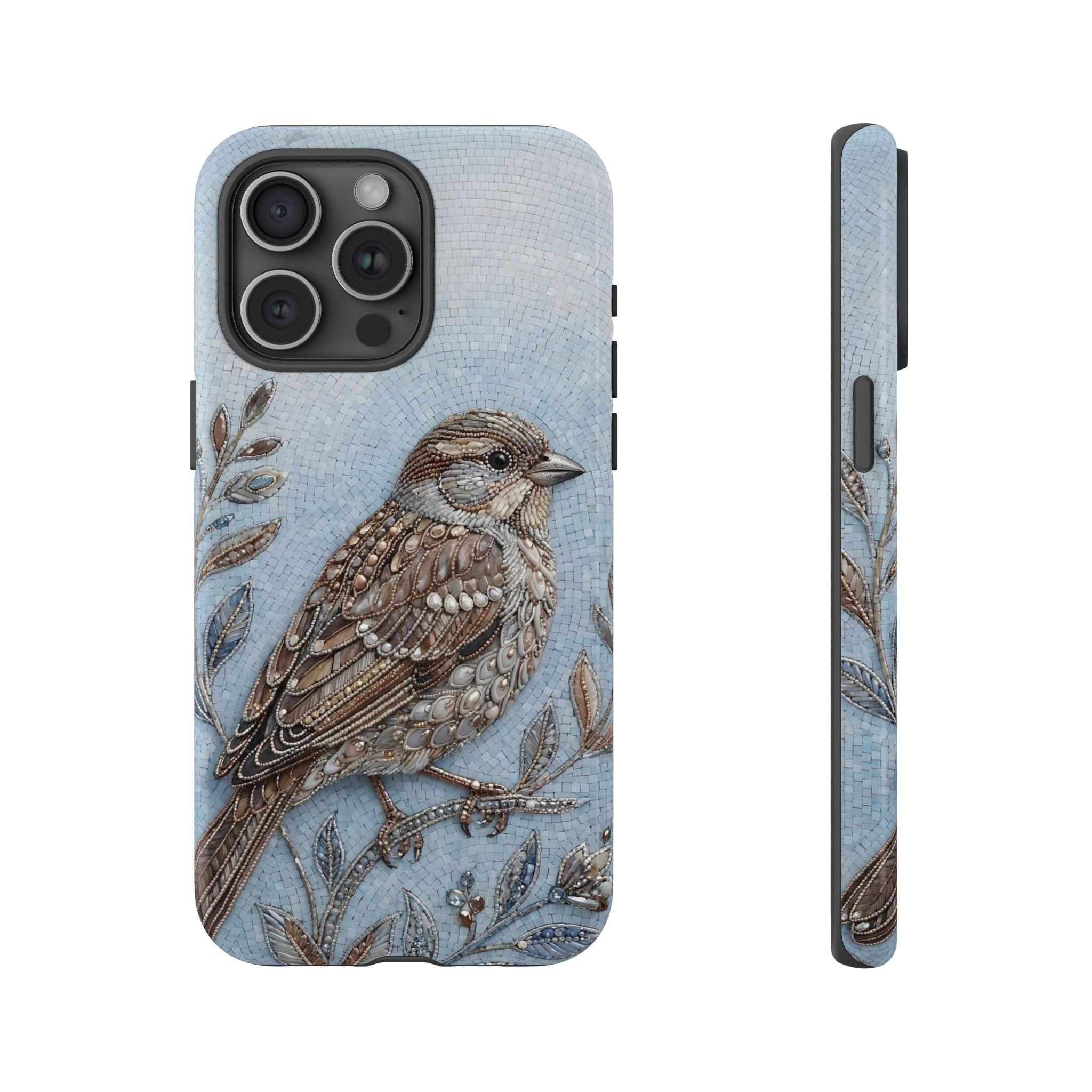 Bird Illustration iPhone Case — Sparrow Art Tough Phone Cover