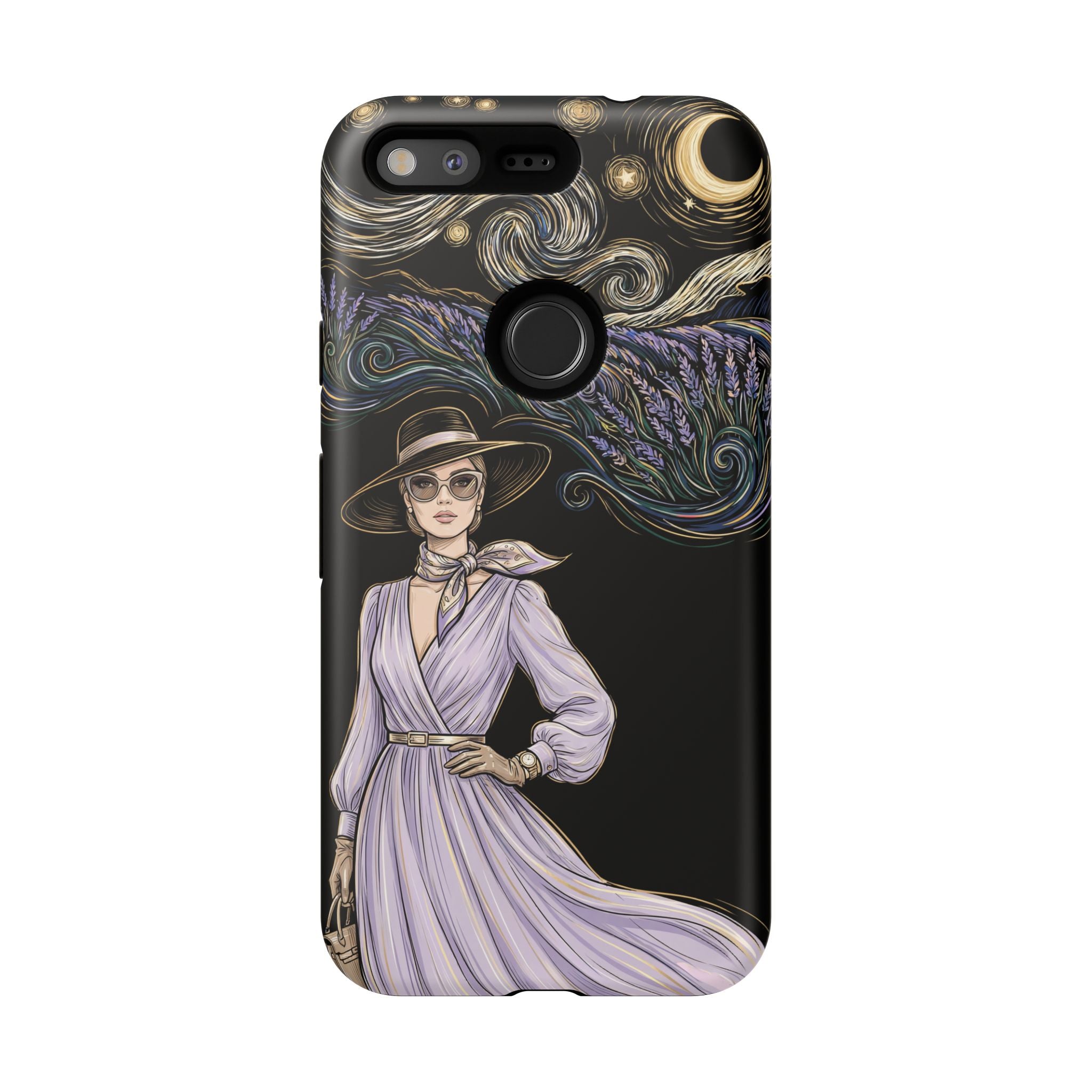 Starry Night Lavender Woman Google Pixel Phone Case | Artistic Protective Tough Case