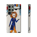 Lion Gentleman Samsung Galaxy Phone Case | Dapper Lion in City Rain