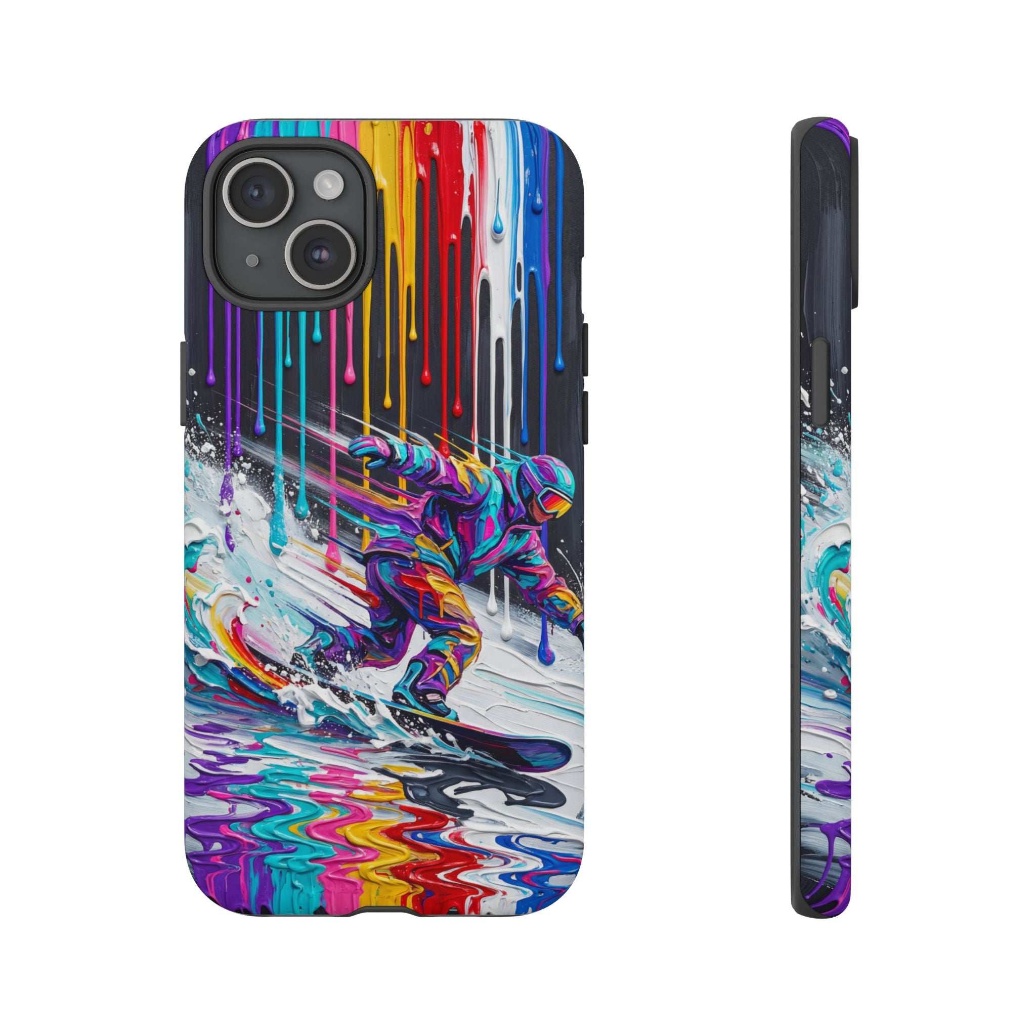 Colourful Snowboarder Art iPhone Case