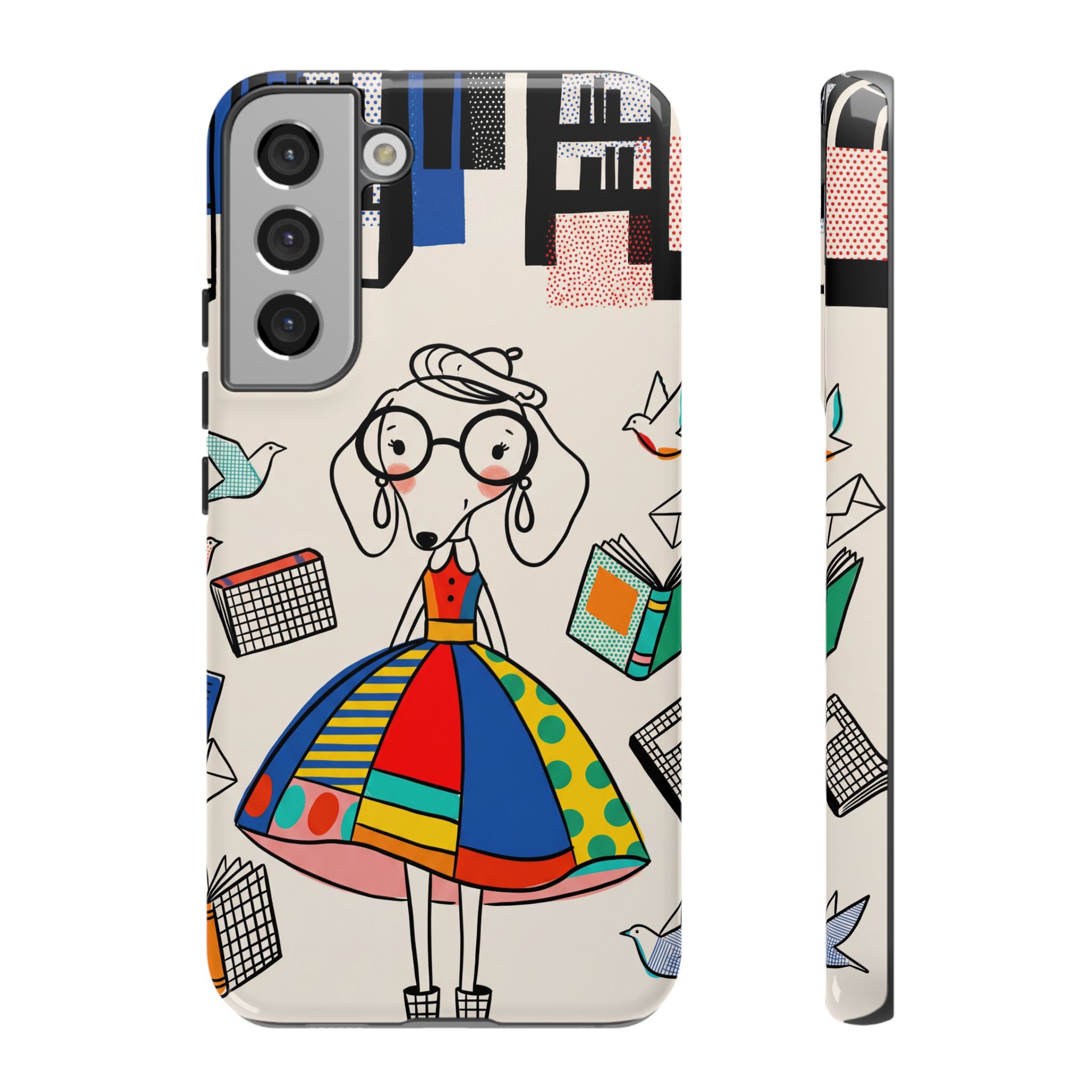 Cute Dachshund Dog Illustration Samsung Galaxy Phone Case