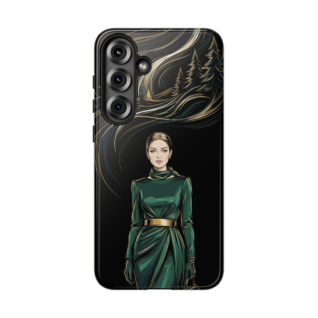 Elegante custodia per telefono Samsung Galaxy con donna della foresta