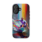 Surfing Art iPhone Case | Colourful Wave Surfer Protective Cover