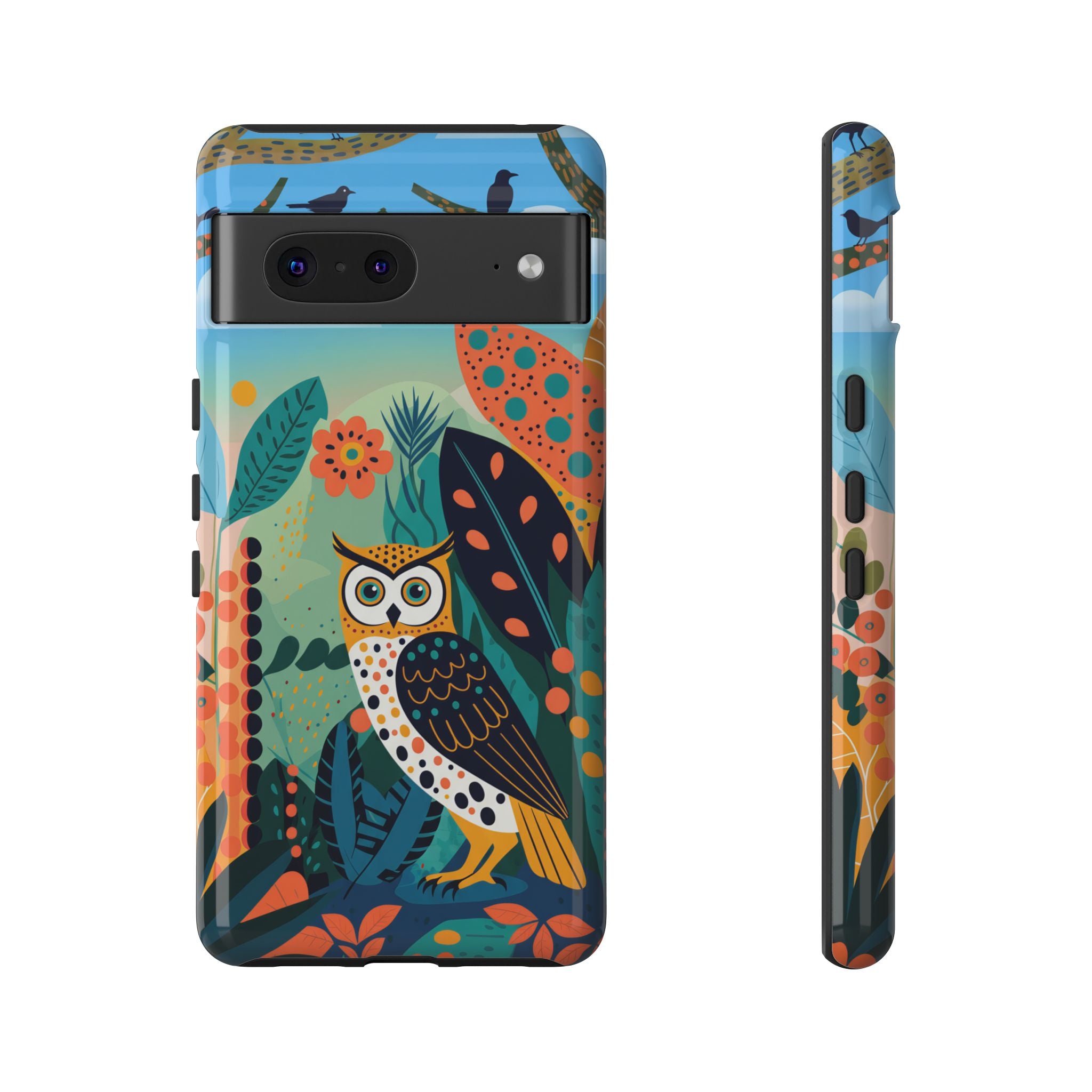 Botanical Forest Colourful Owl Google Pixel Phone Case