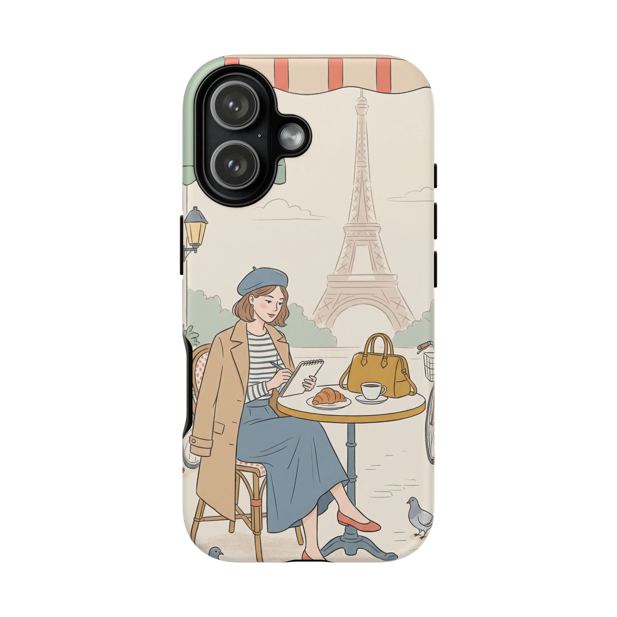 Paris Cafe iPhone Case | Cute Vintage Eiffel Tower Travel