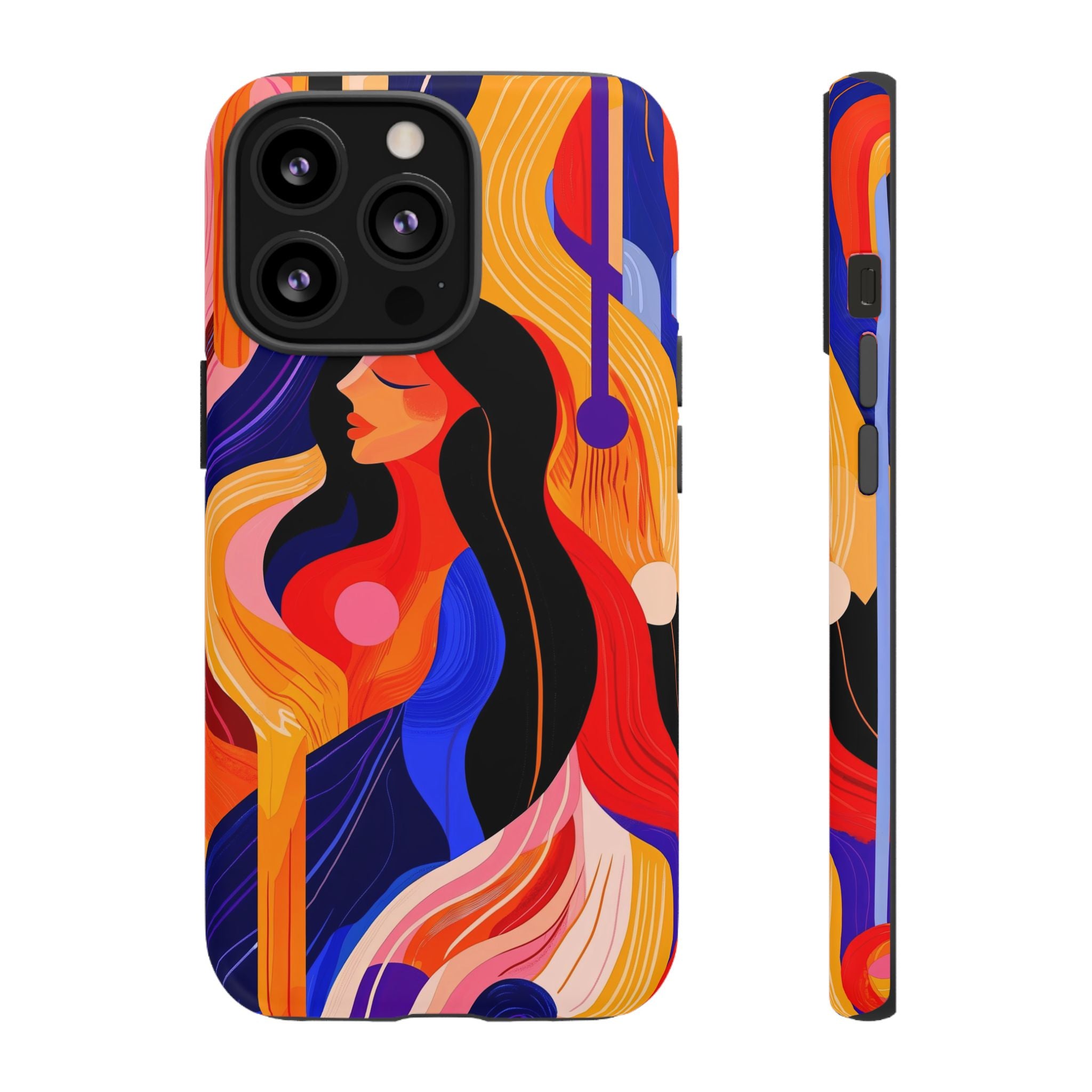 Abstract Colourful Woman iPhone Tough Case | Vibrant Artistic