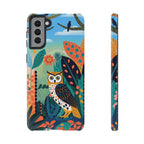 Botanical Forest Colourful Owl Samsung Galaxy Phone Case