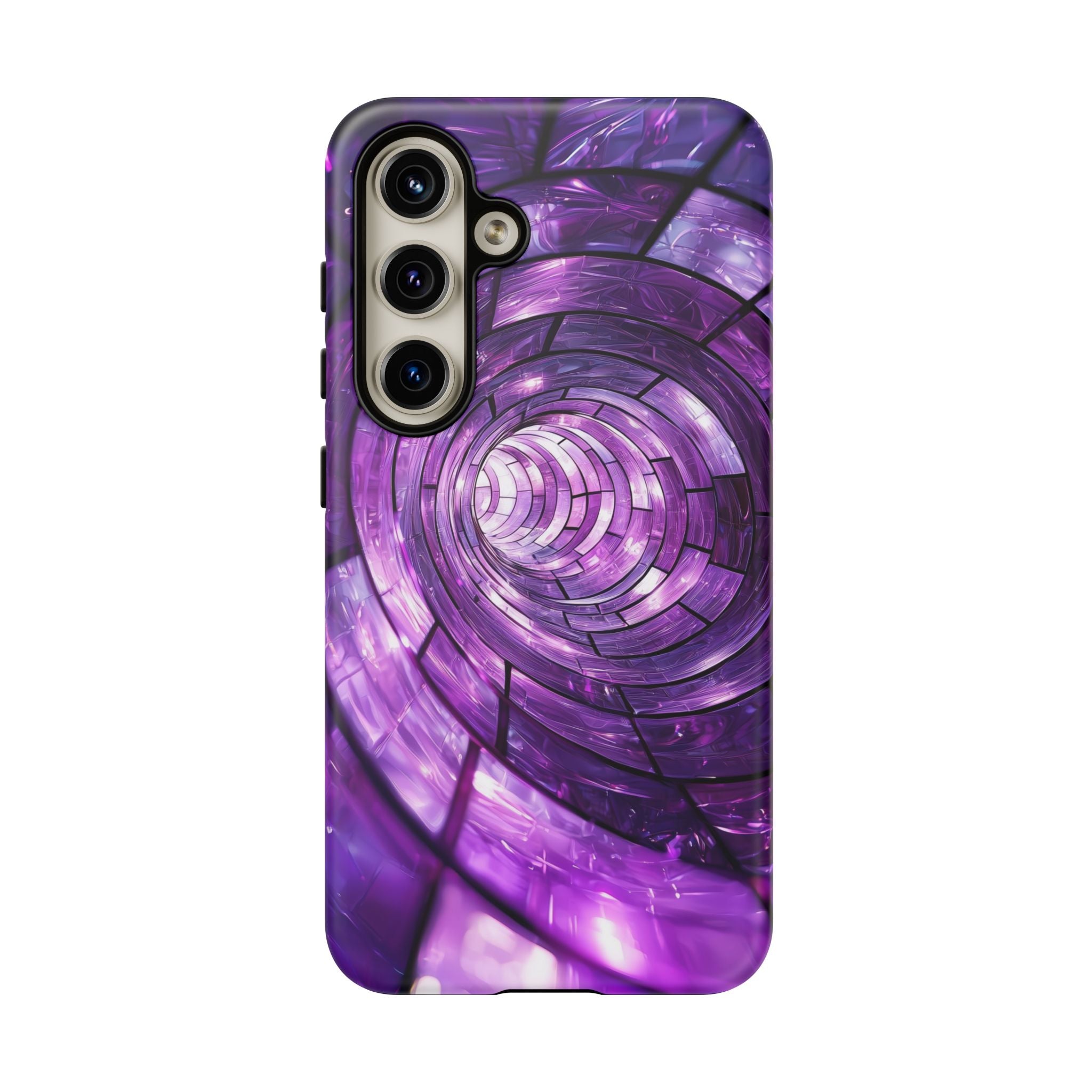 Purple Vortex Tough Samsung Galaxy Case — Abstract Spiral Protective Cover