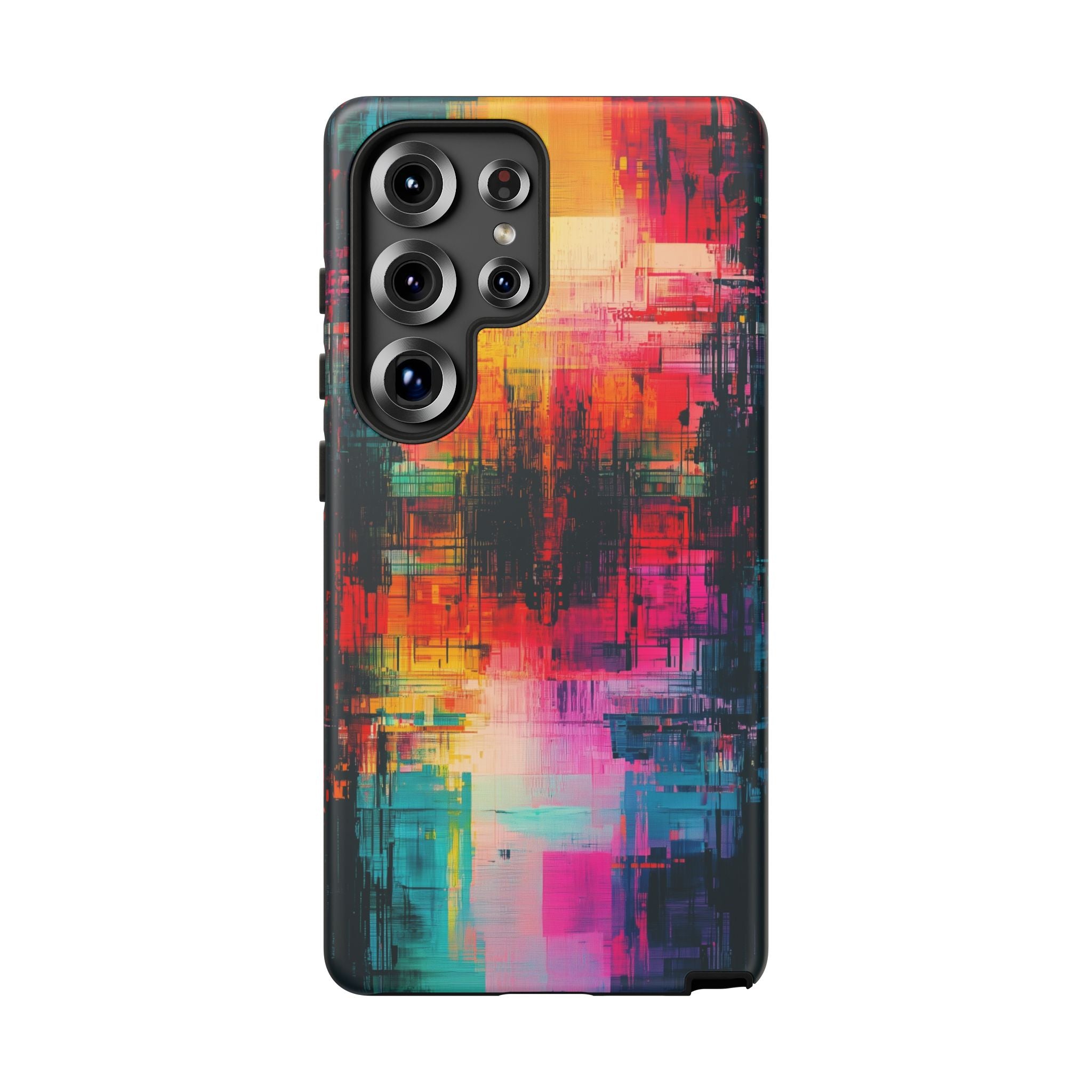 Abstract Neon Glitch Art Tough Samsung Galaxy Case