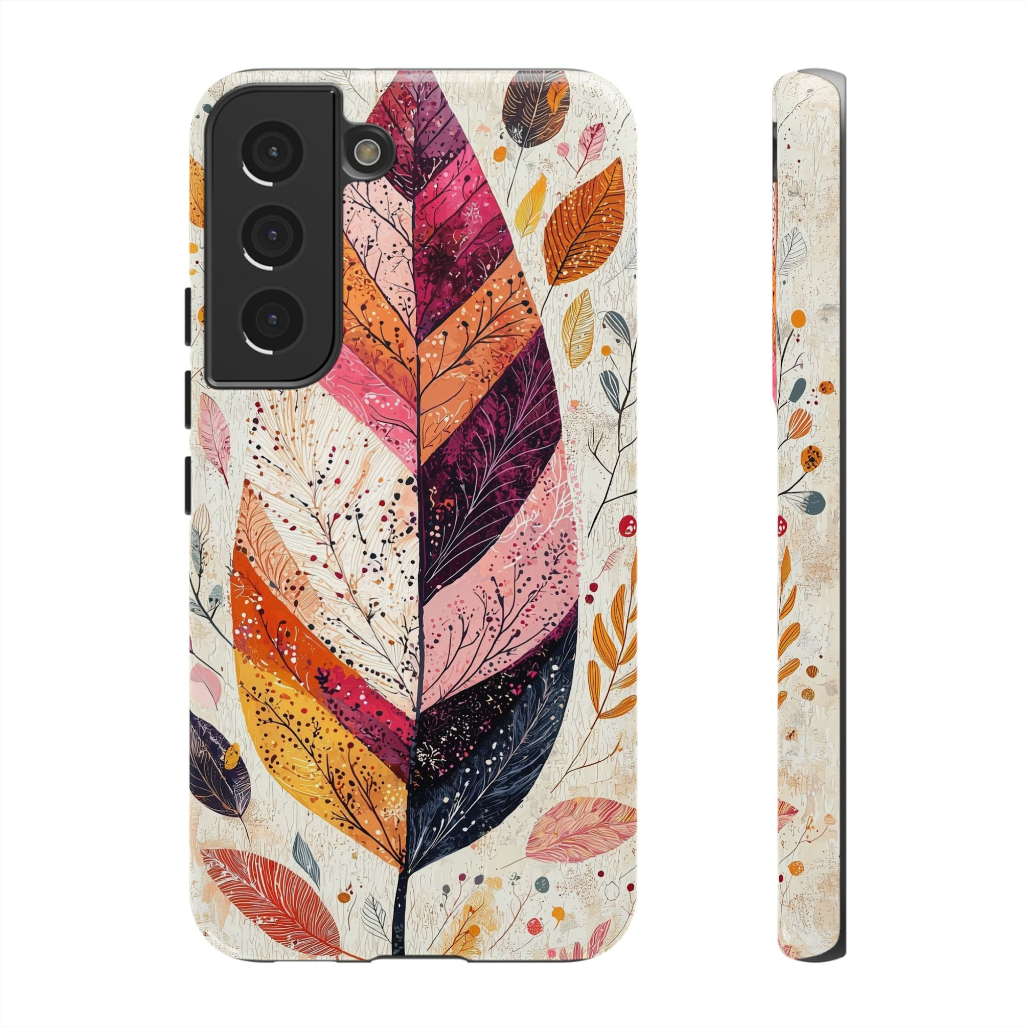Autumn Leaf Tough Samsung Galaxy Case | Watercolour Feathered Fall Design