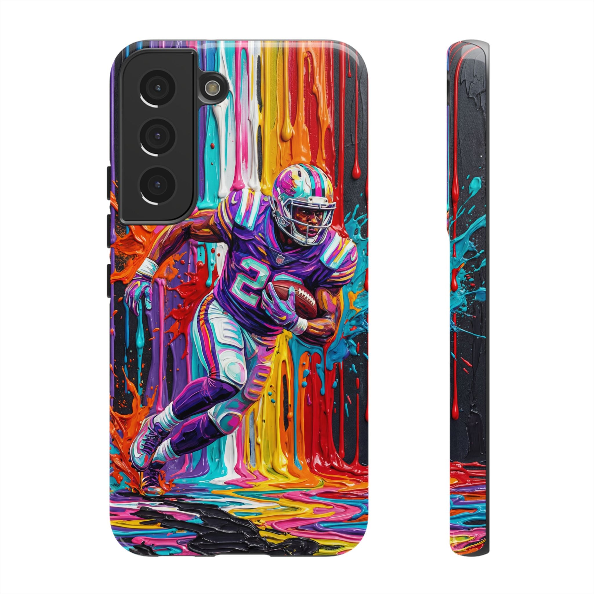 Vibrant American Football Runner Samsung Galaxy Phone Case