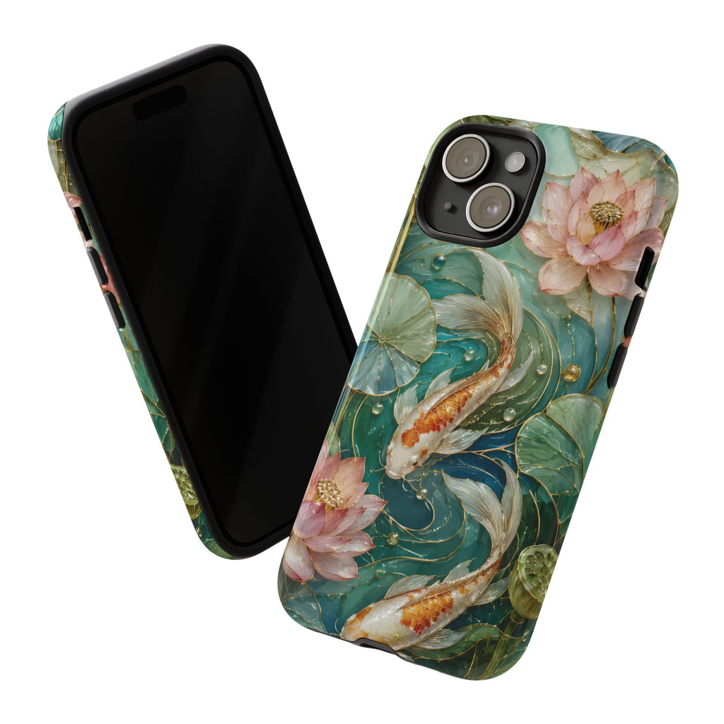 Koi Fish iPhone Case | Lotus Pond Art Cover