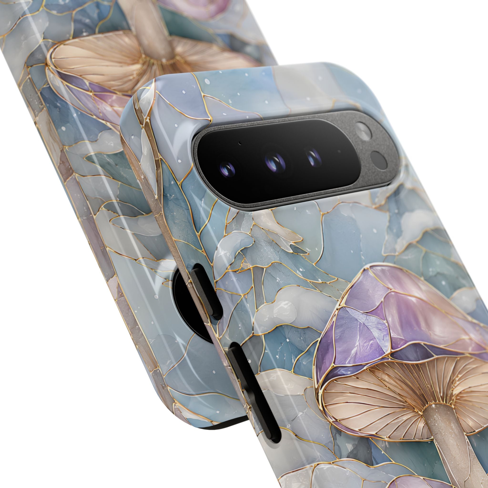 Iridescent Mushroom Illustration Google Pixel Phone Case | Protective Hard Case