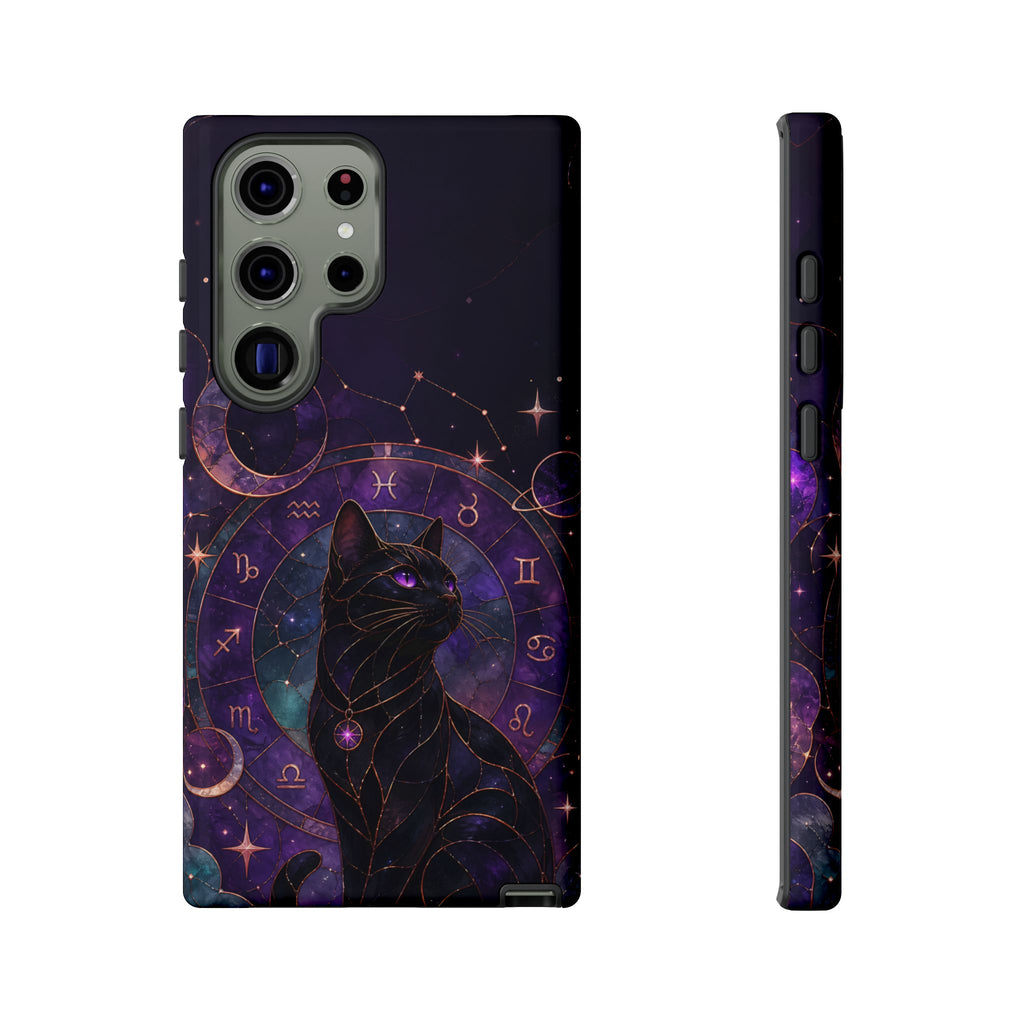 Black Cat Astrology Samsung Galaxy Phone Case | Zodiac Galaxy Phone Case