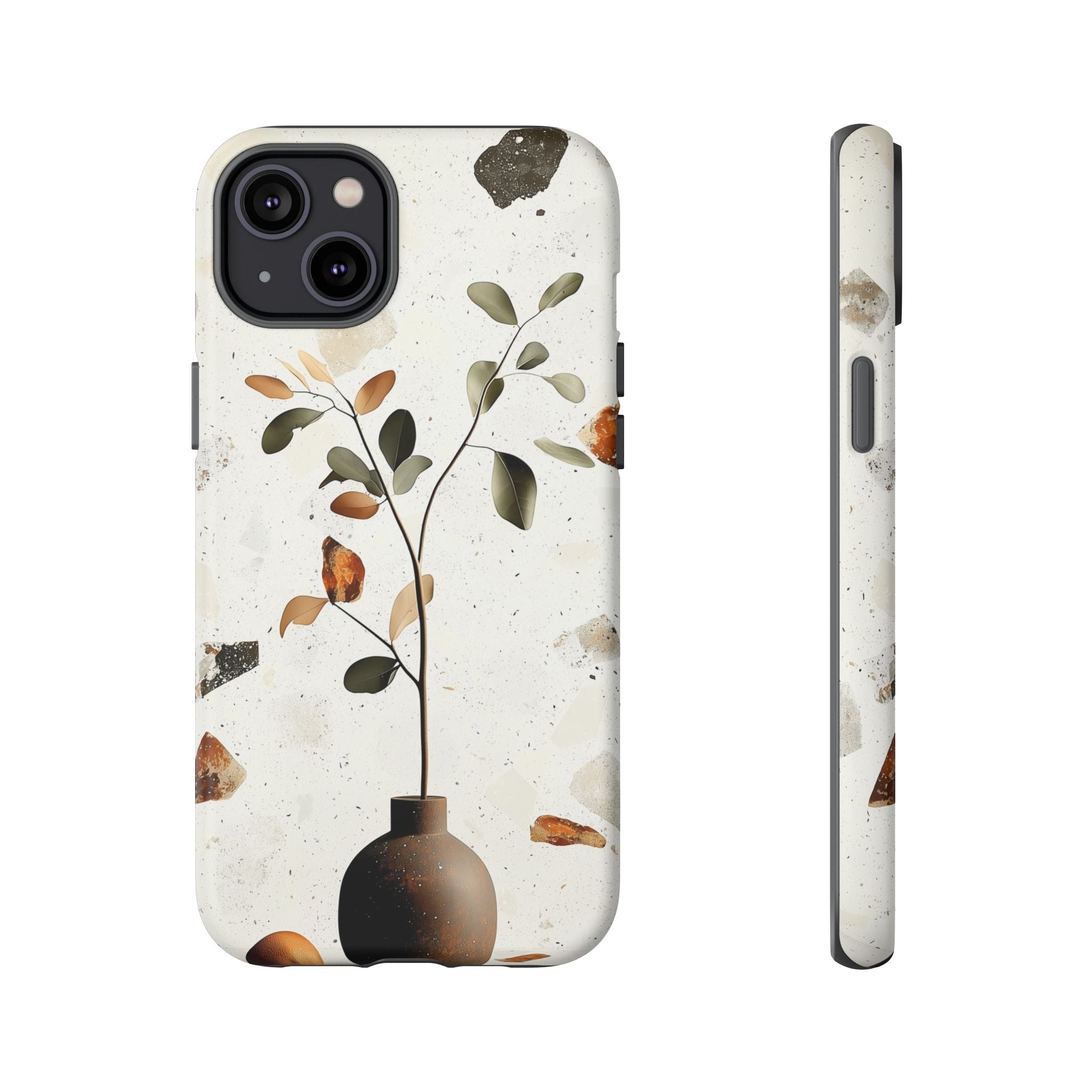 Floral Terrazzo iPhone Case | Minimal Vase Botanical