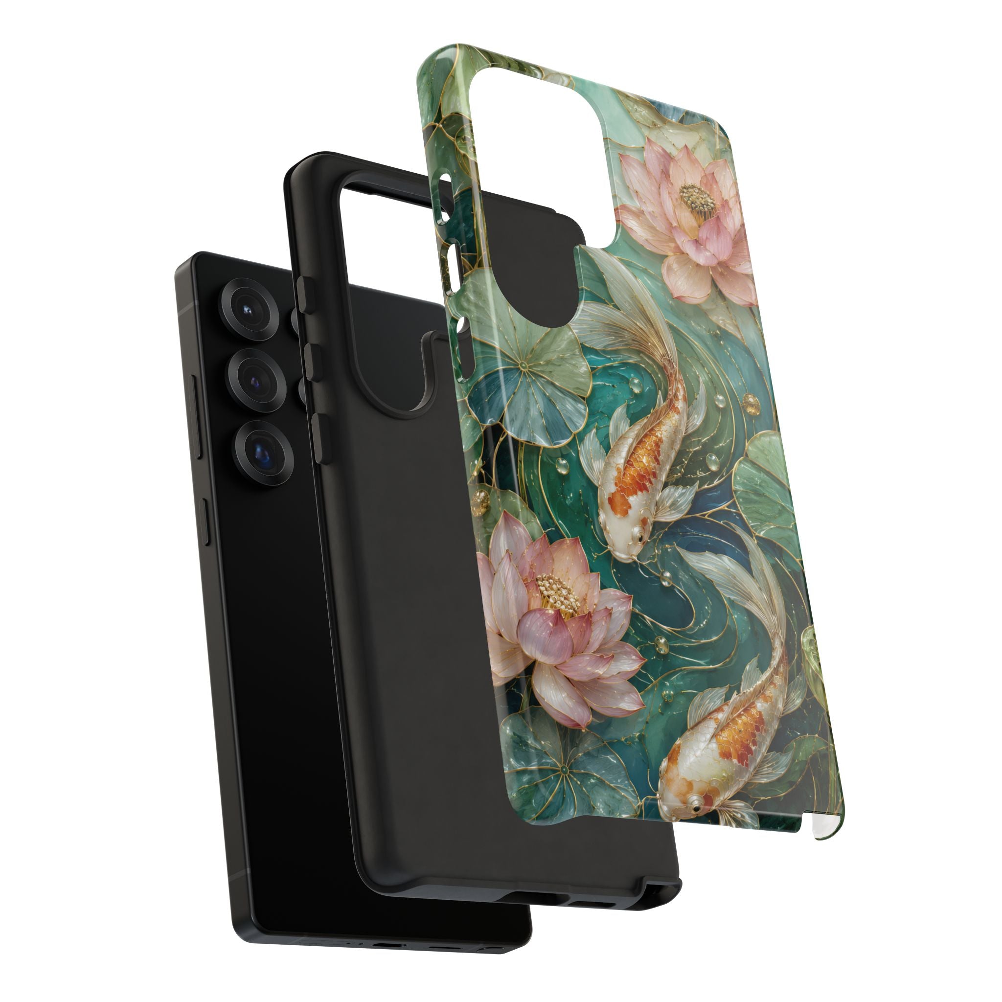 Koi Fish Samsung Galaxy Phone Case | Lotus Pond Art Cover