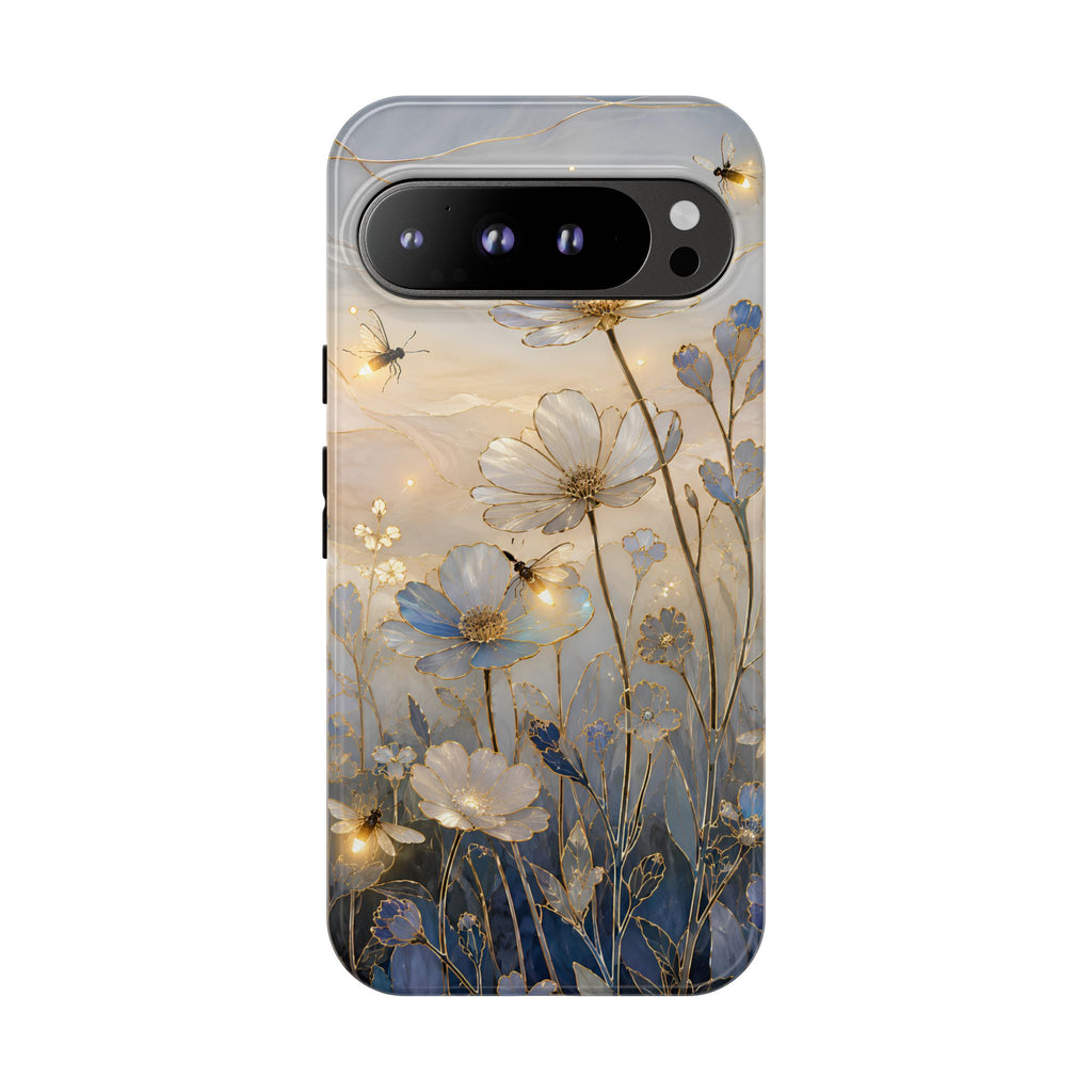 Moonlit Wildflower Google Pixel Phone Case | Firefly Meadow Art Cover