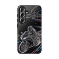 Neon Night Rider Samsung Galaxy Phone Case | Motorcycle Racing Protective Cover