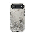 Snow Leopard iPhone Case | Winter Moon Forest Protective Phone Cover