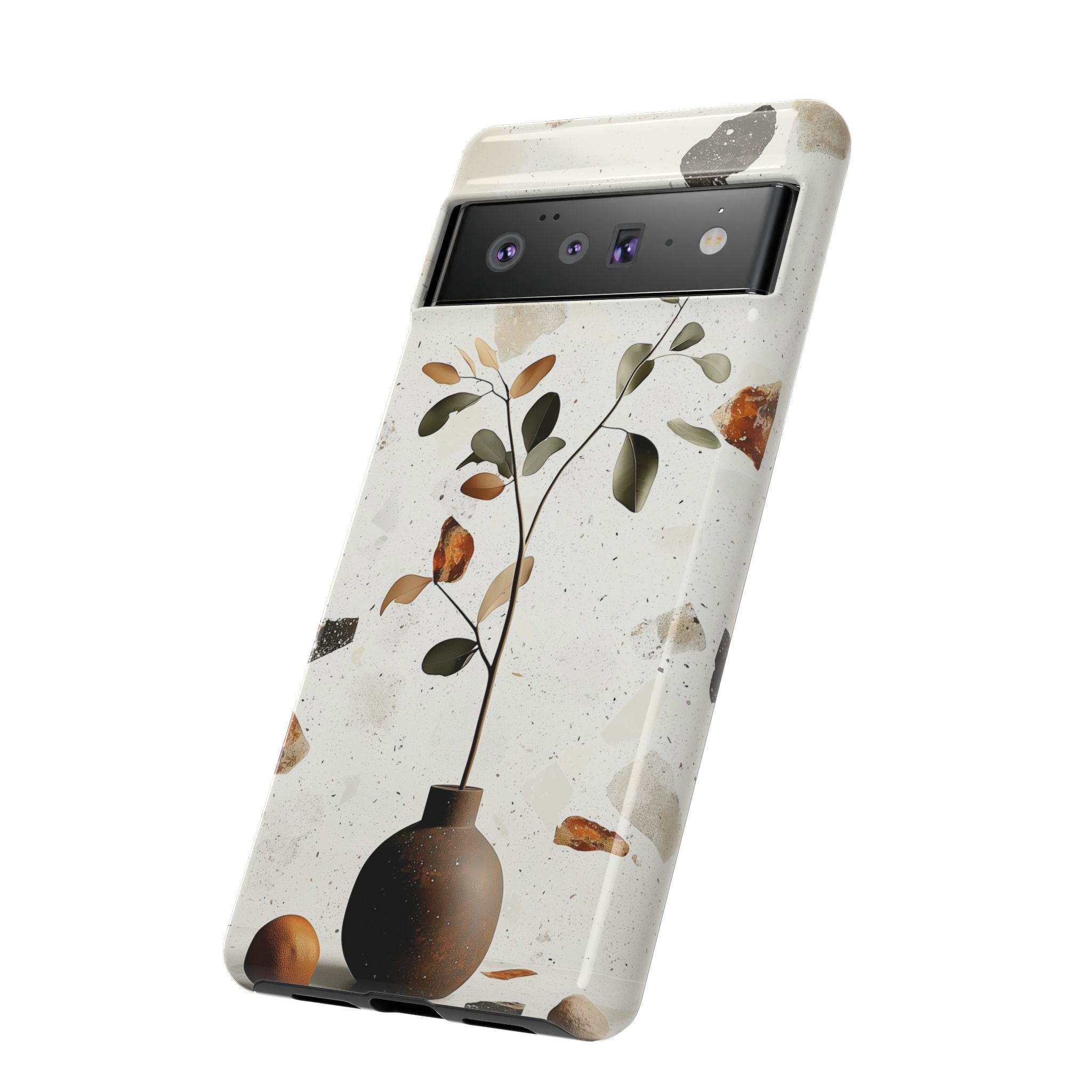 Floral Terrazzo Google Pixel Case | Minimal Vase Botanical