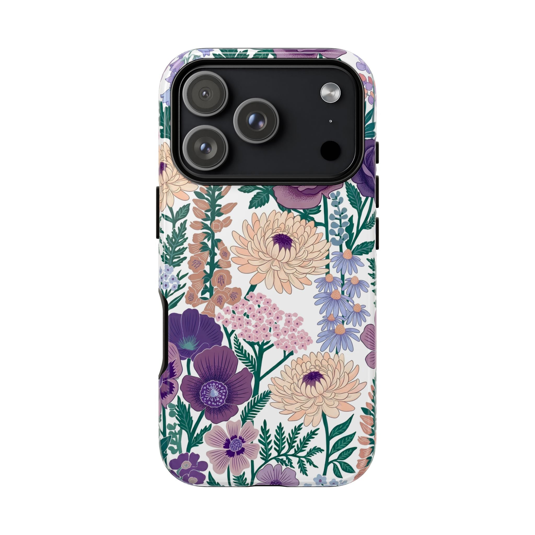 Floral Purple Garden iPhone Case | Tough Protective Phone Cover