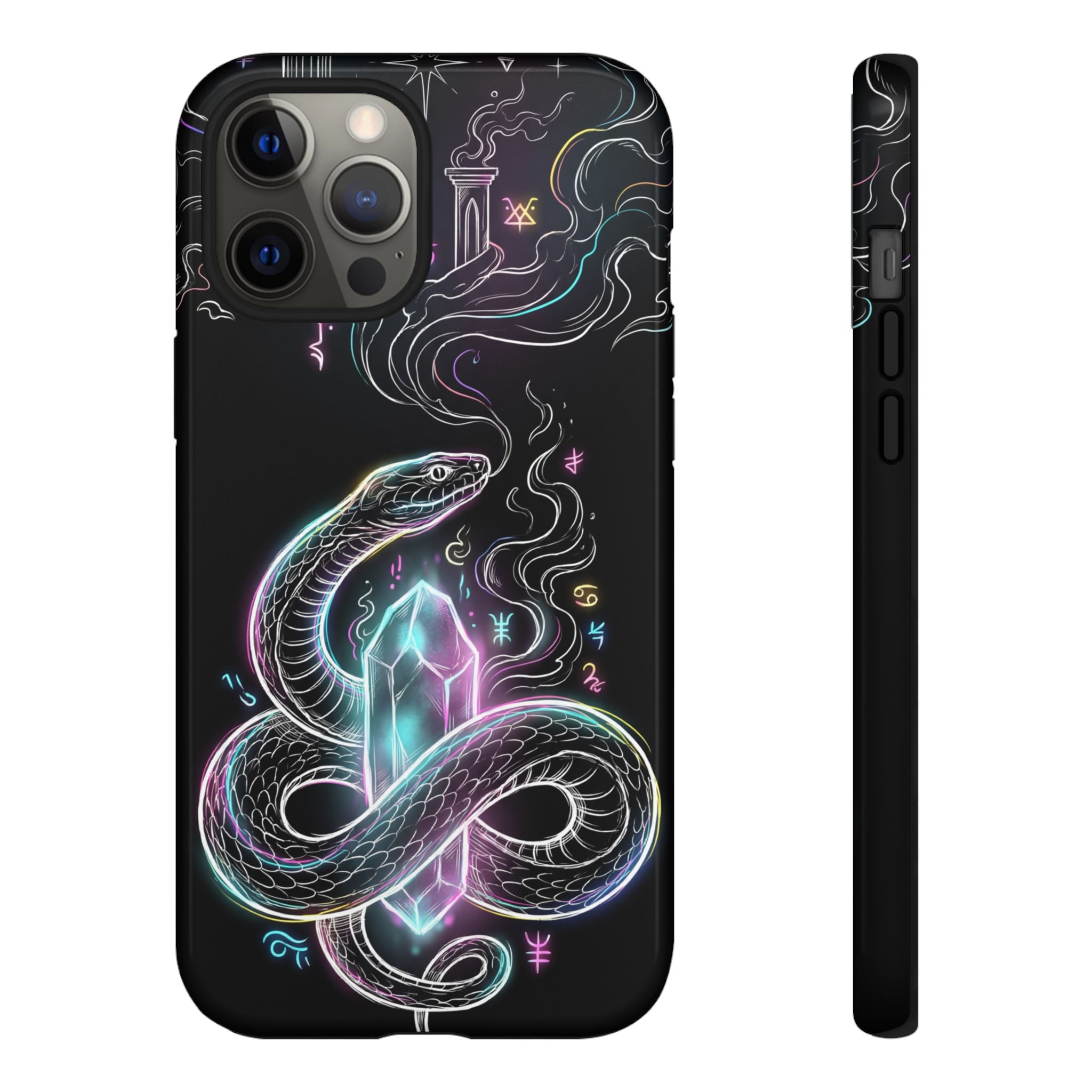 Neon Occult  Mystic Snake Crystal iPhone Case