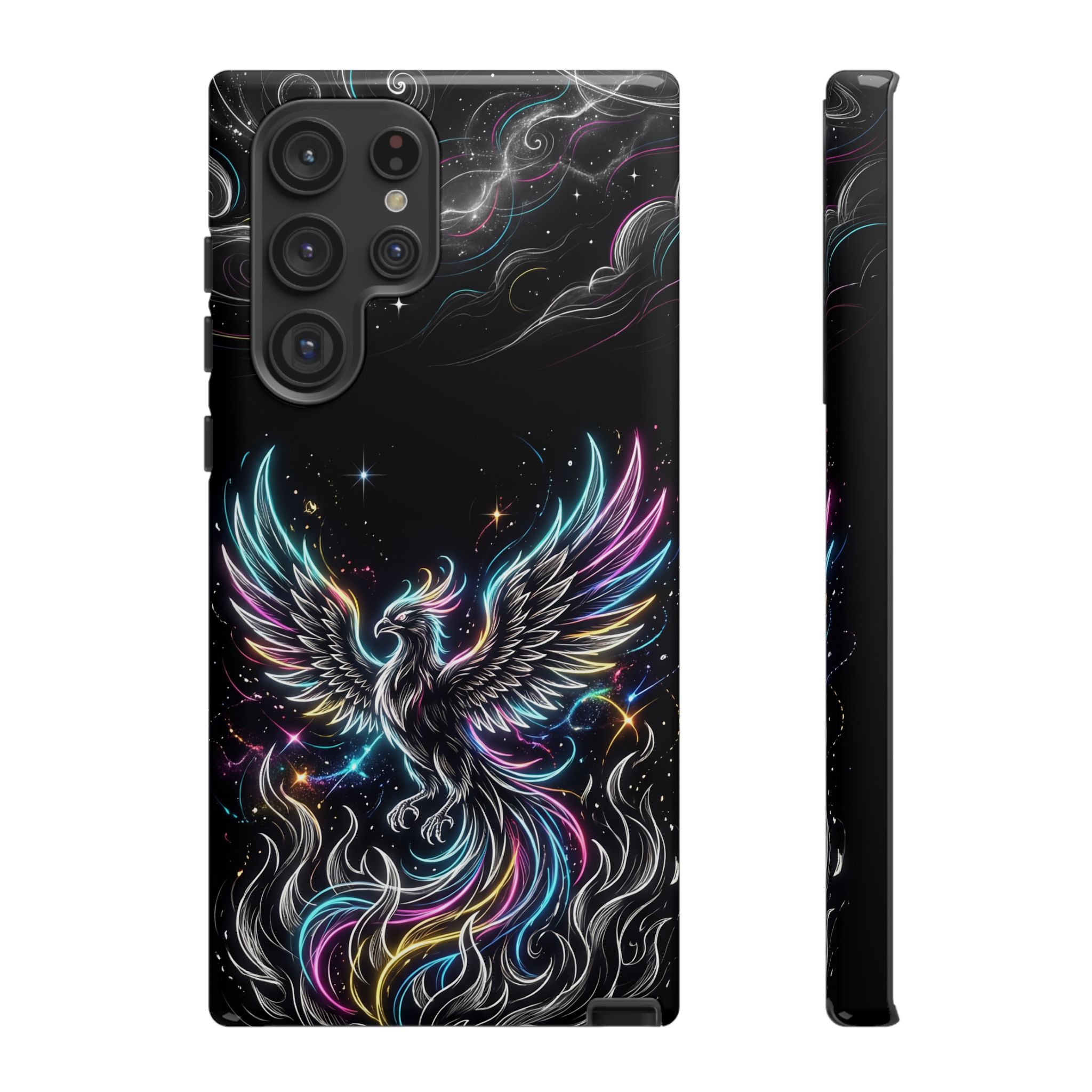 Colorful Neon Phoenix Tough Samsung Galaxy Phone Case