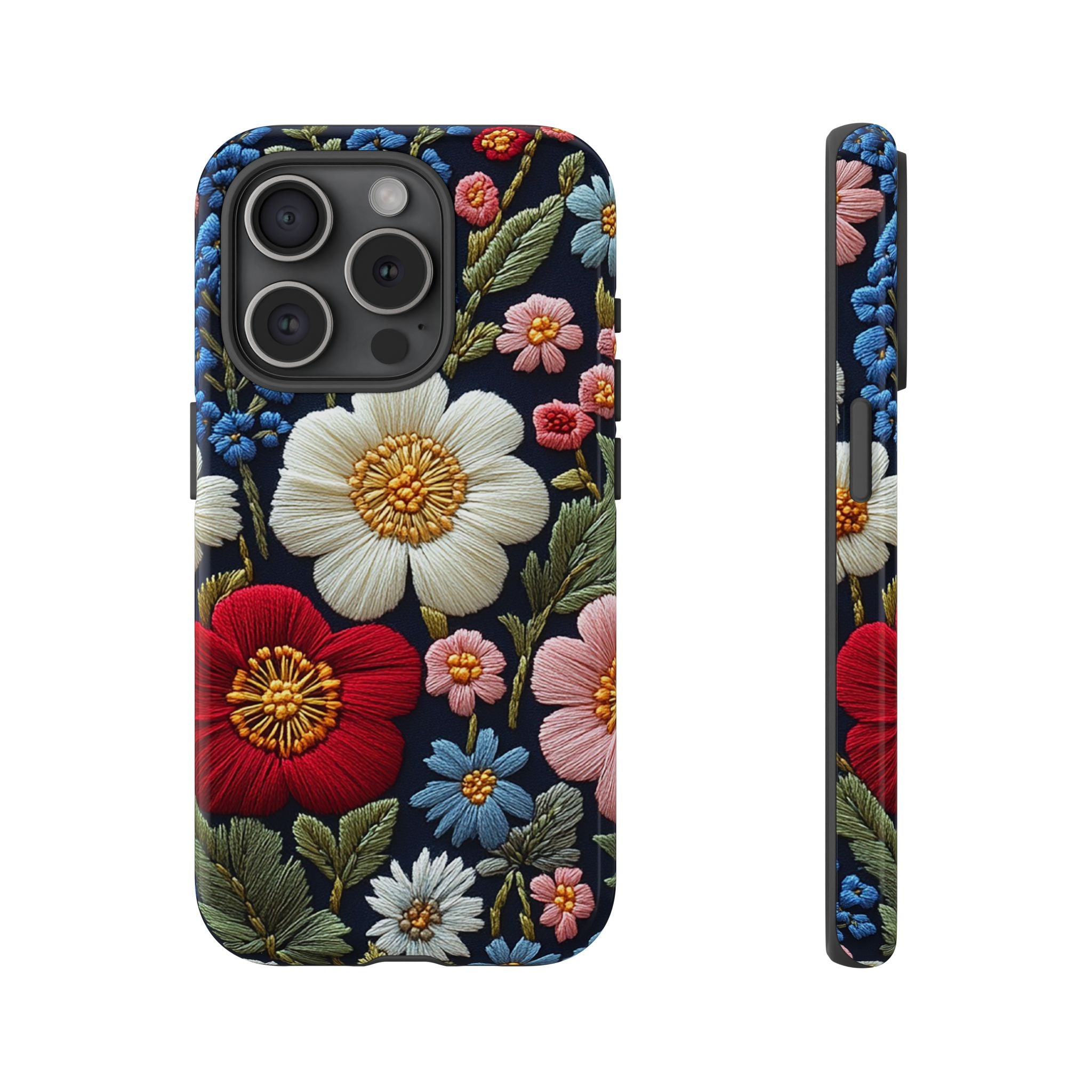 Floral Embroidered Garden iPhone Case
