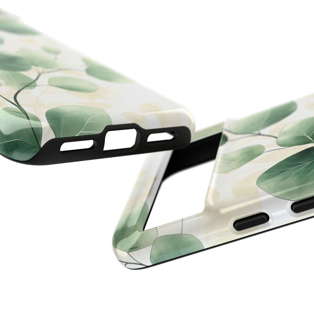 Botanical Eucalyptus Tough Google Pixel Phone Case | Green Watercolour Leaf
